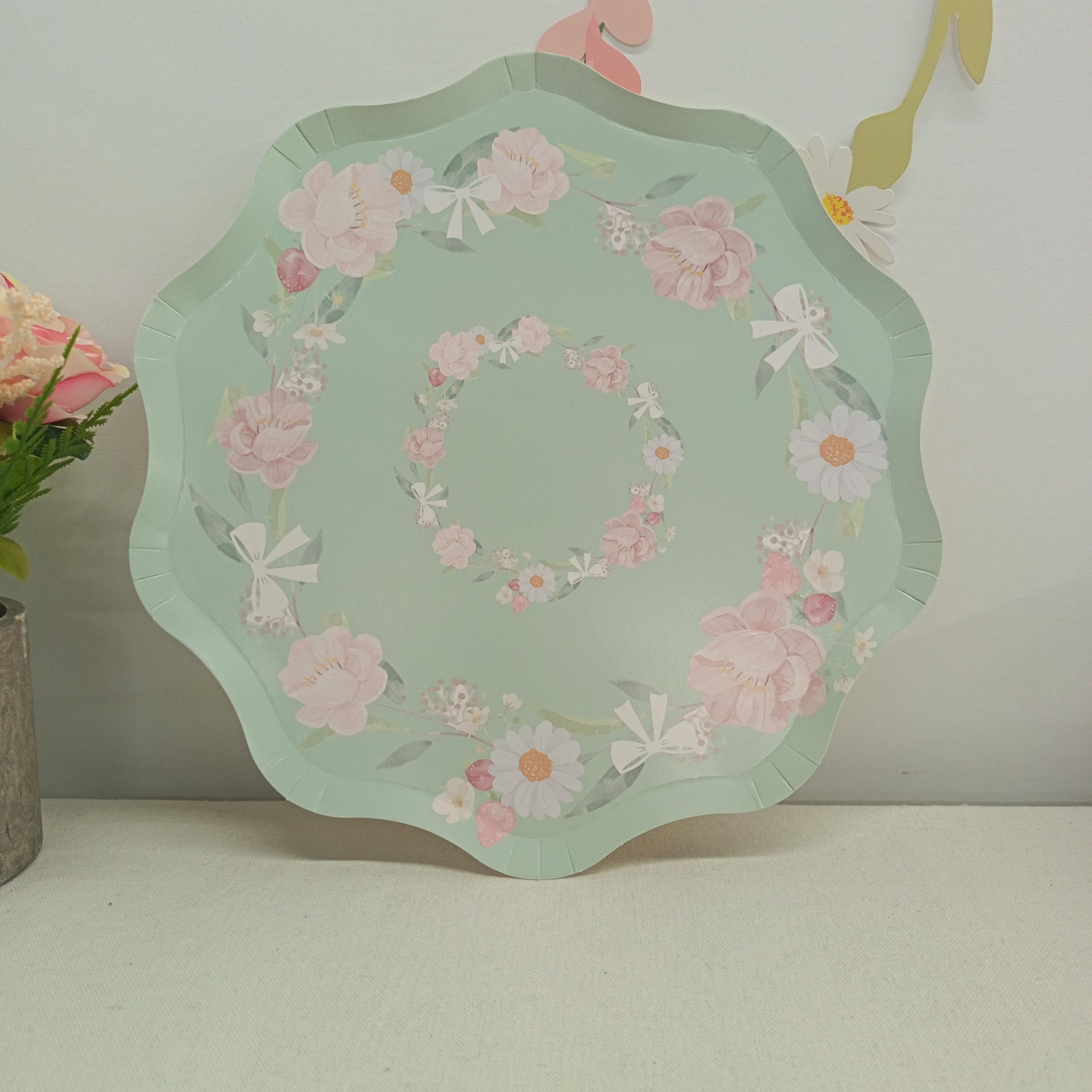 Floral Paper Plate