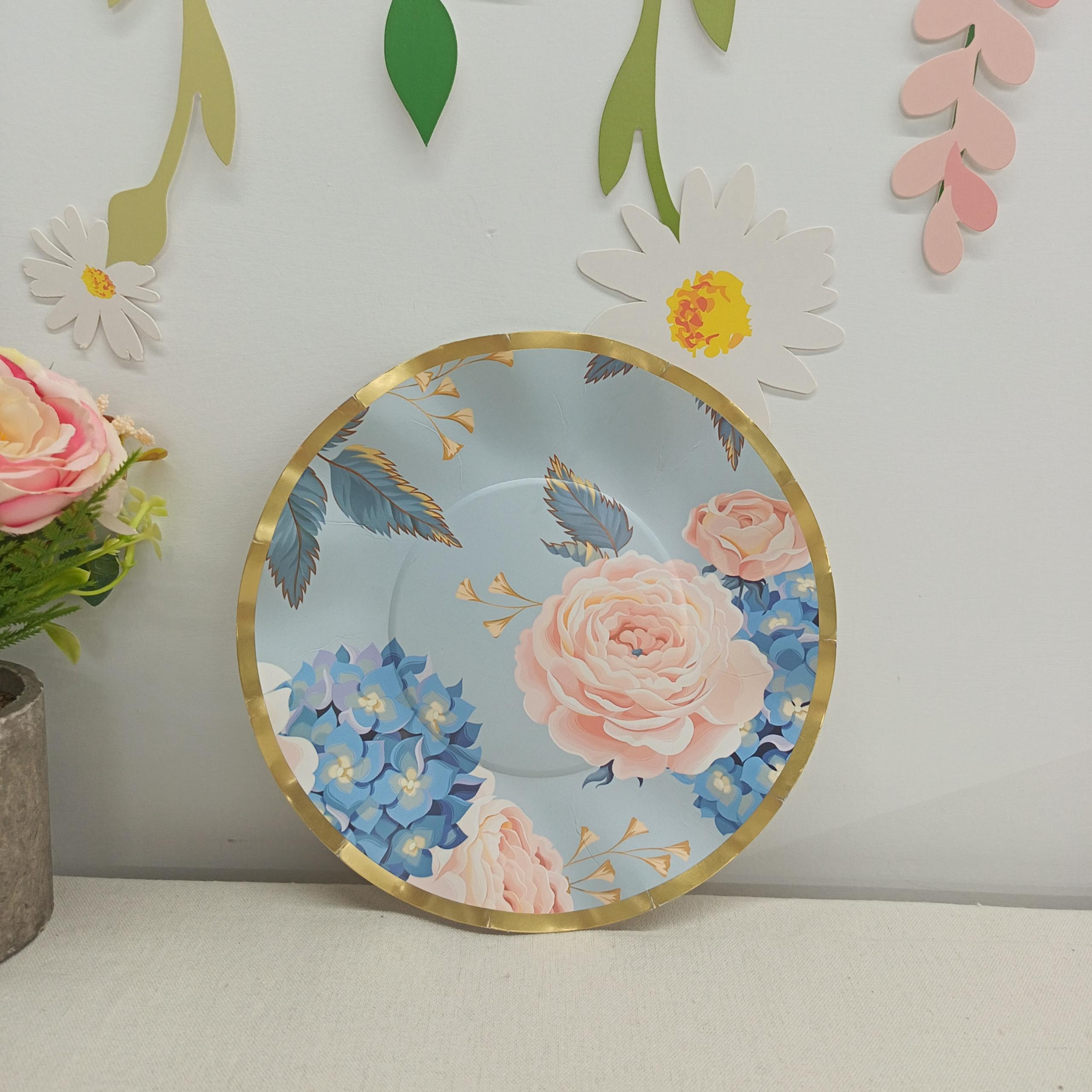 Flower Paper Plate for Tea Party