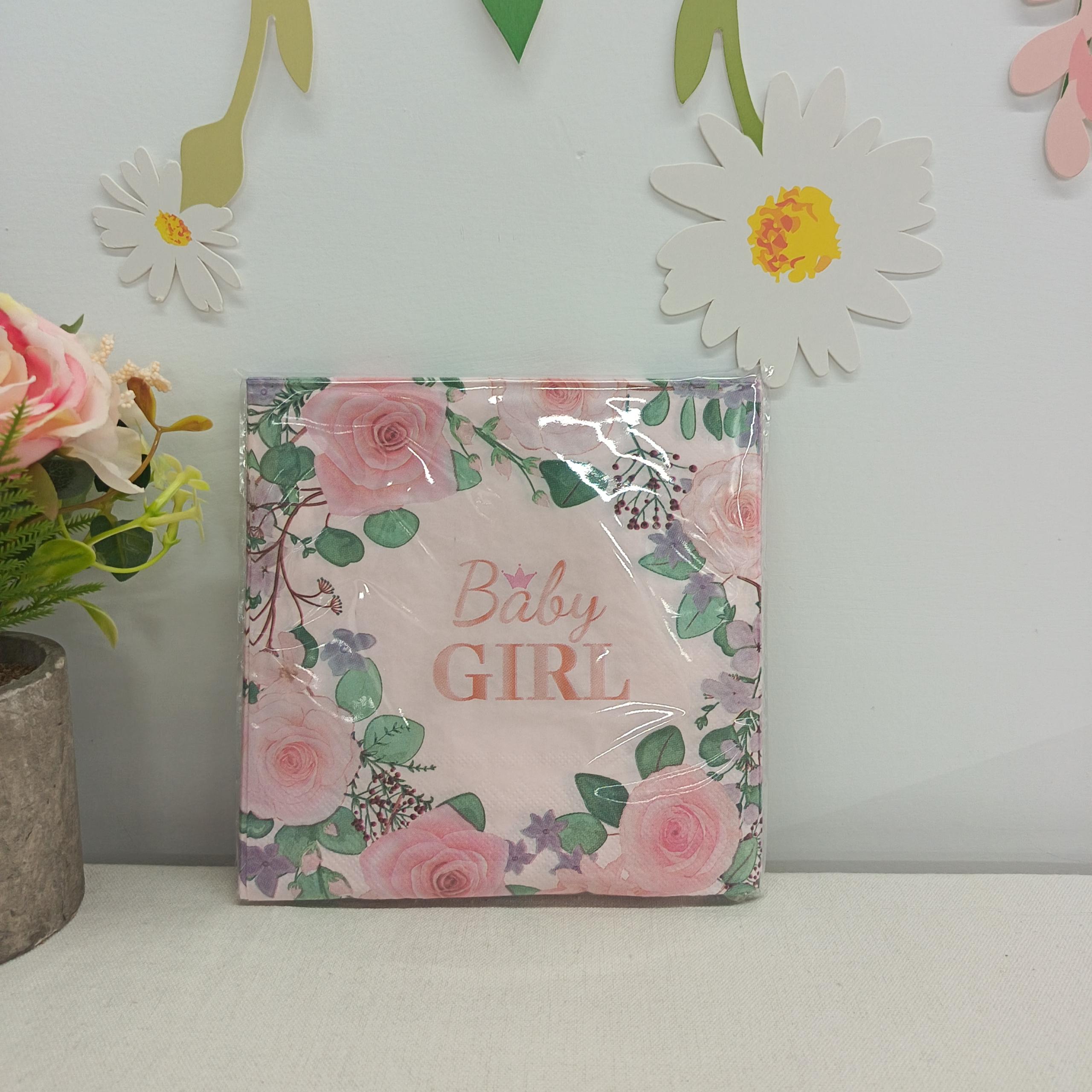 Flower Napkin for Tea Party and Gender Reveal