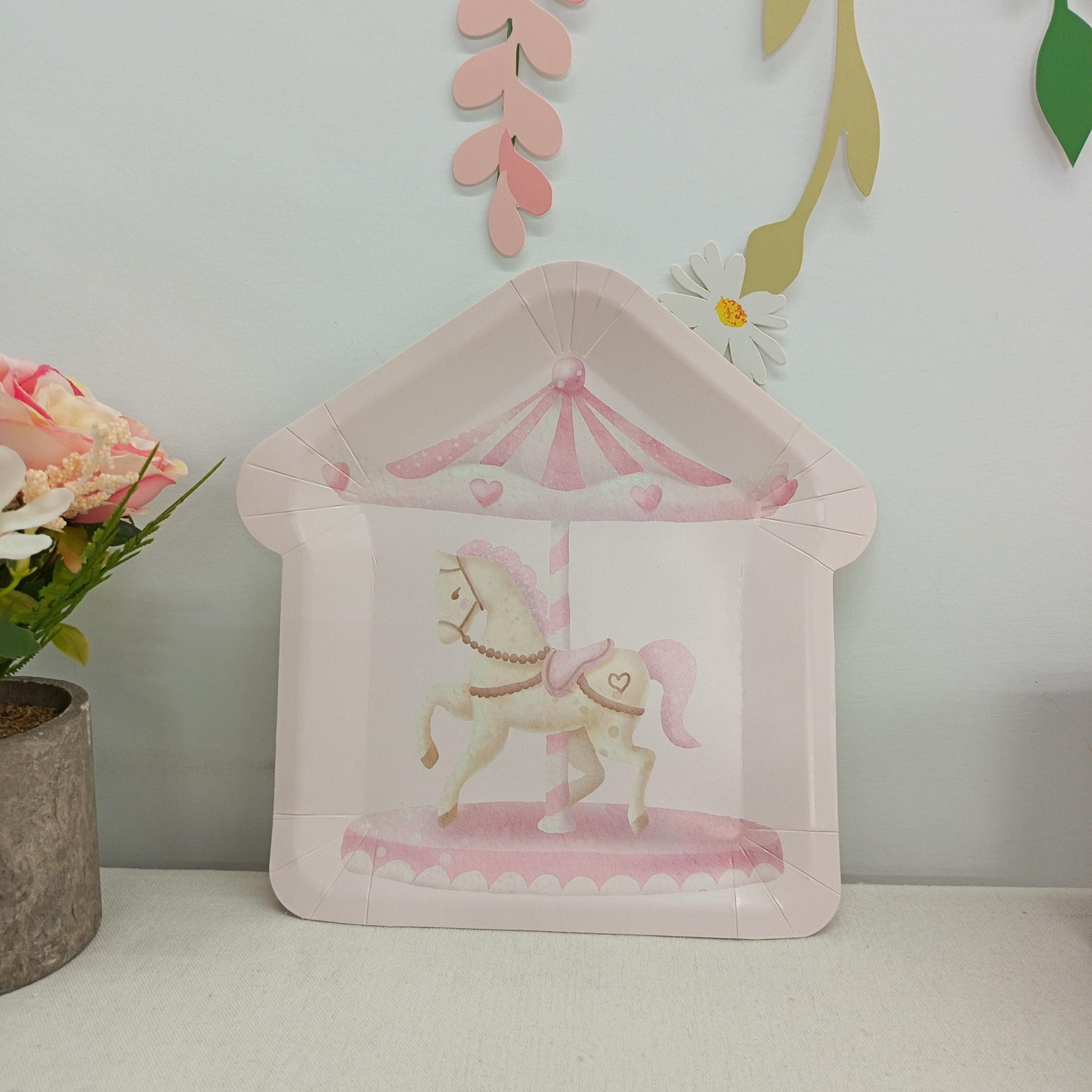 Carousel House Paper Plate