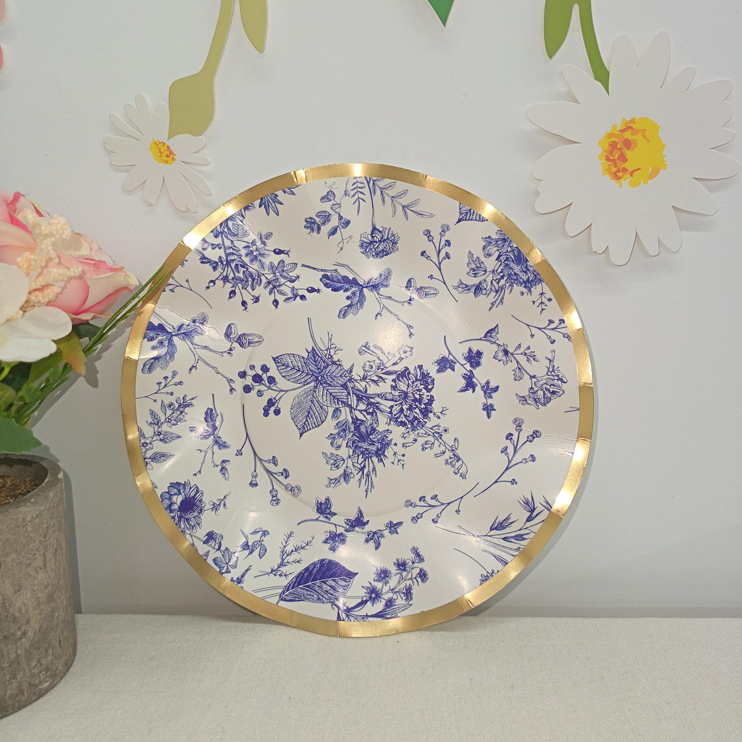 Flower Paper Plate for Tea Party