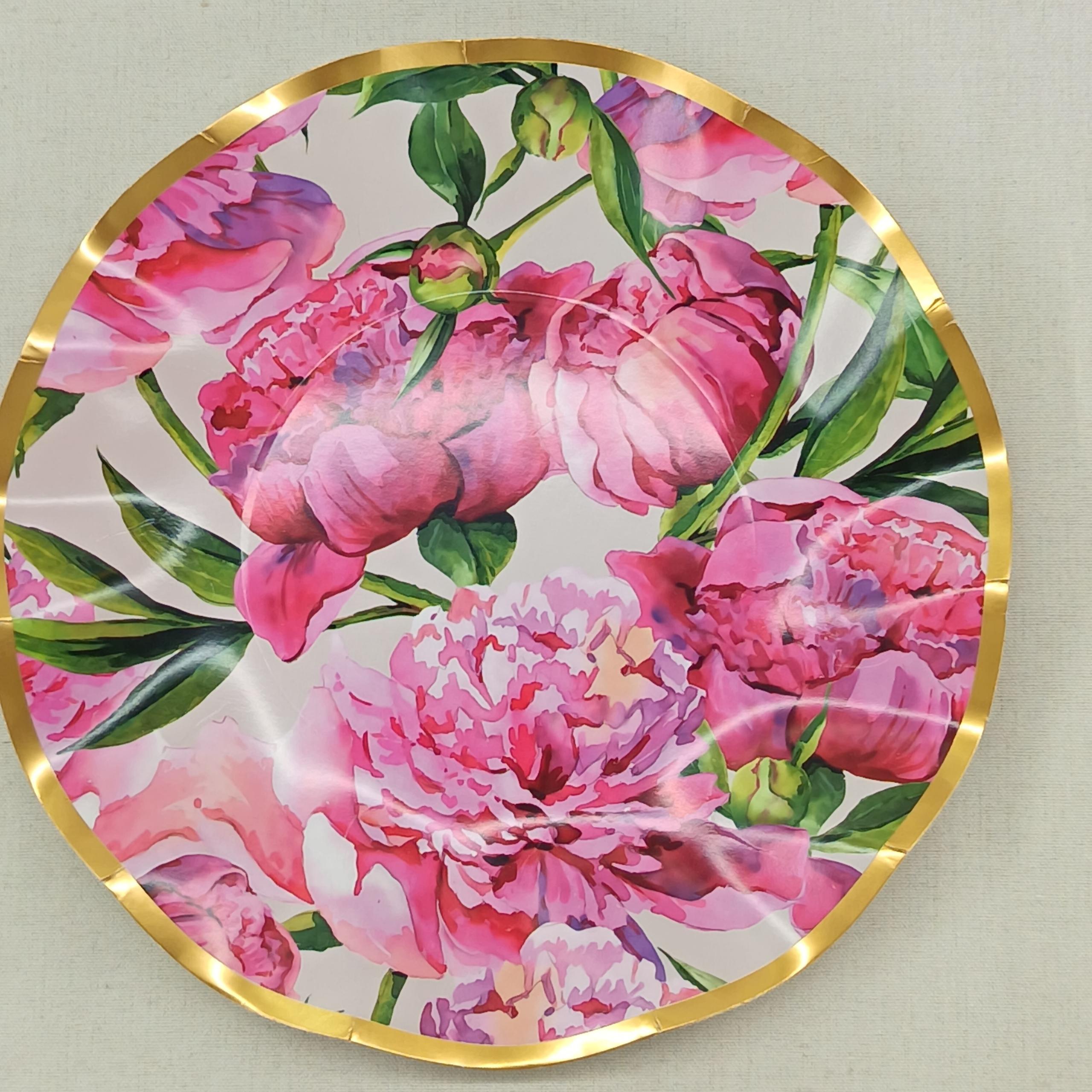 Flower Paper Plate for Tea party
