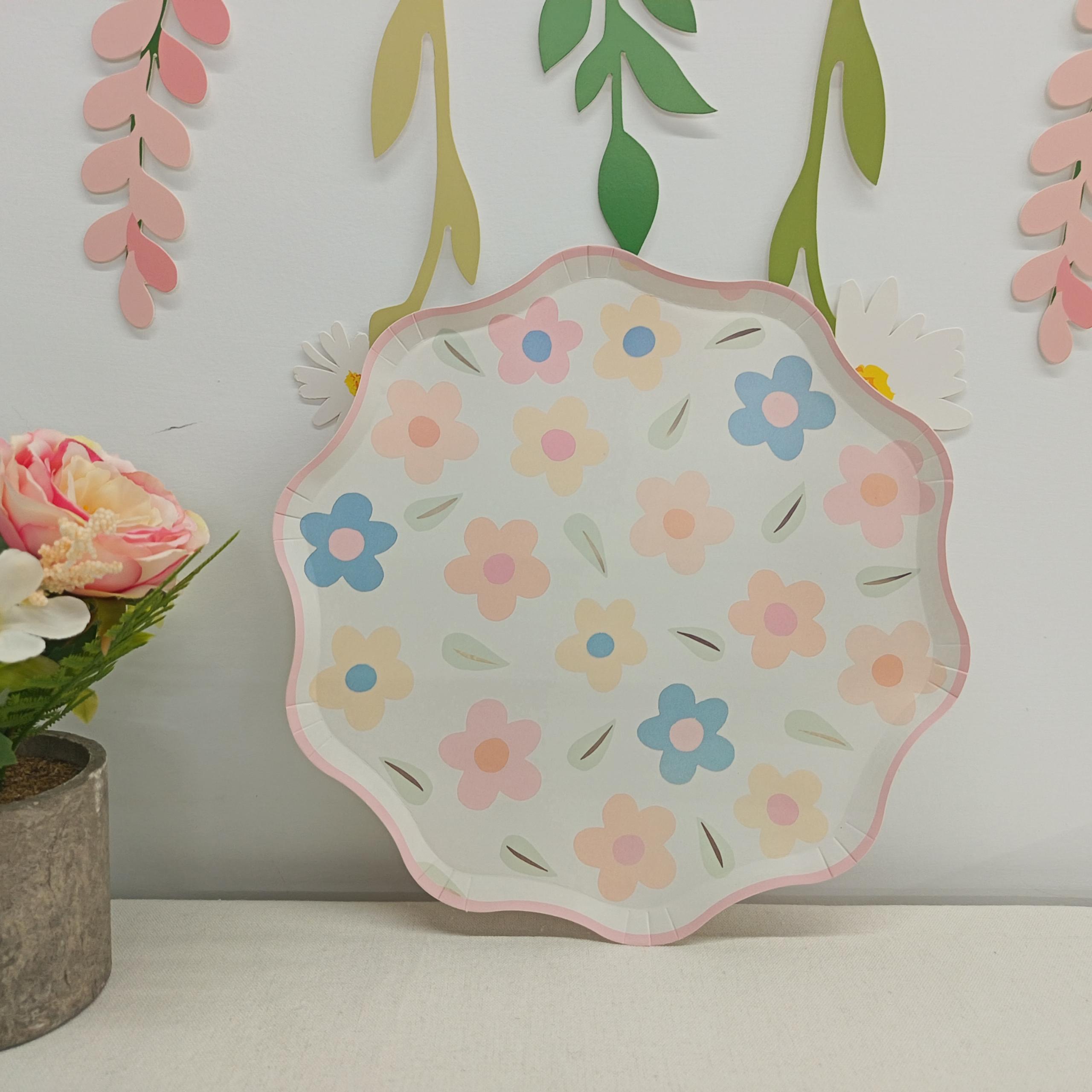 Flower Paper Plate for Tea party