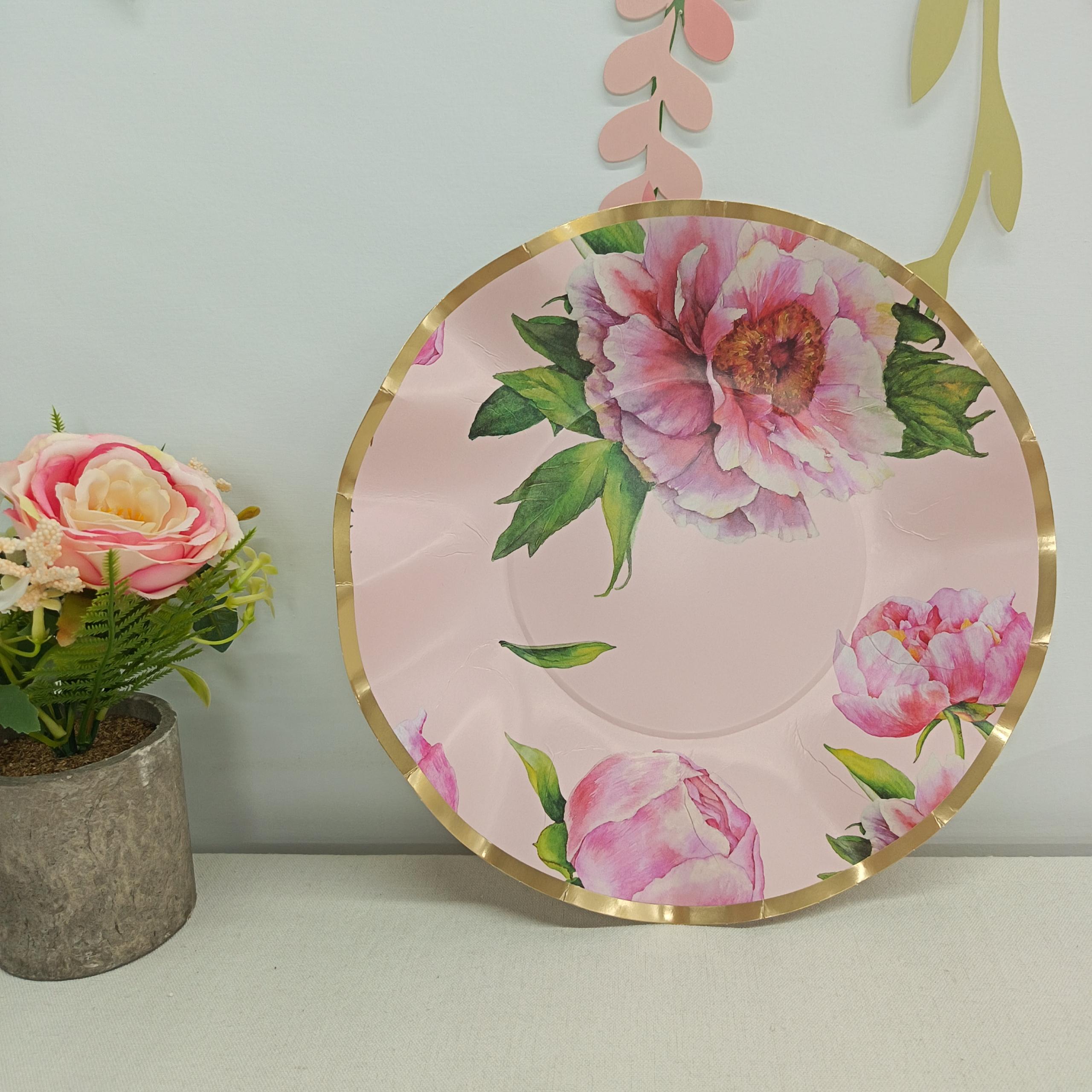 Flower Paper Plate for Tea Party