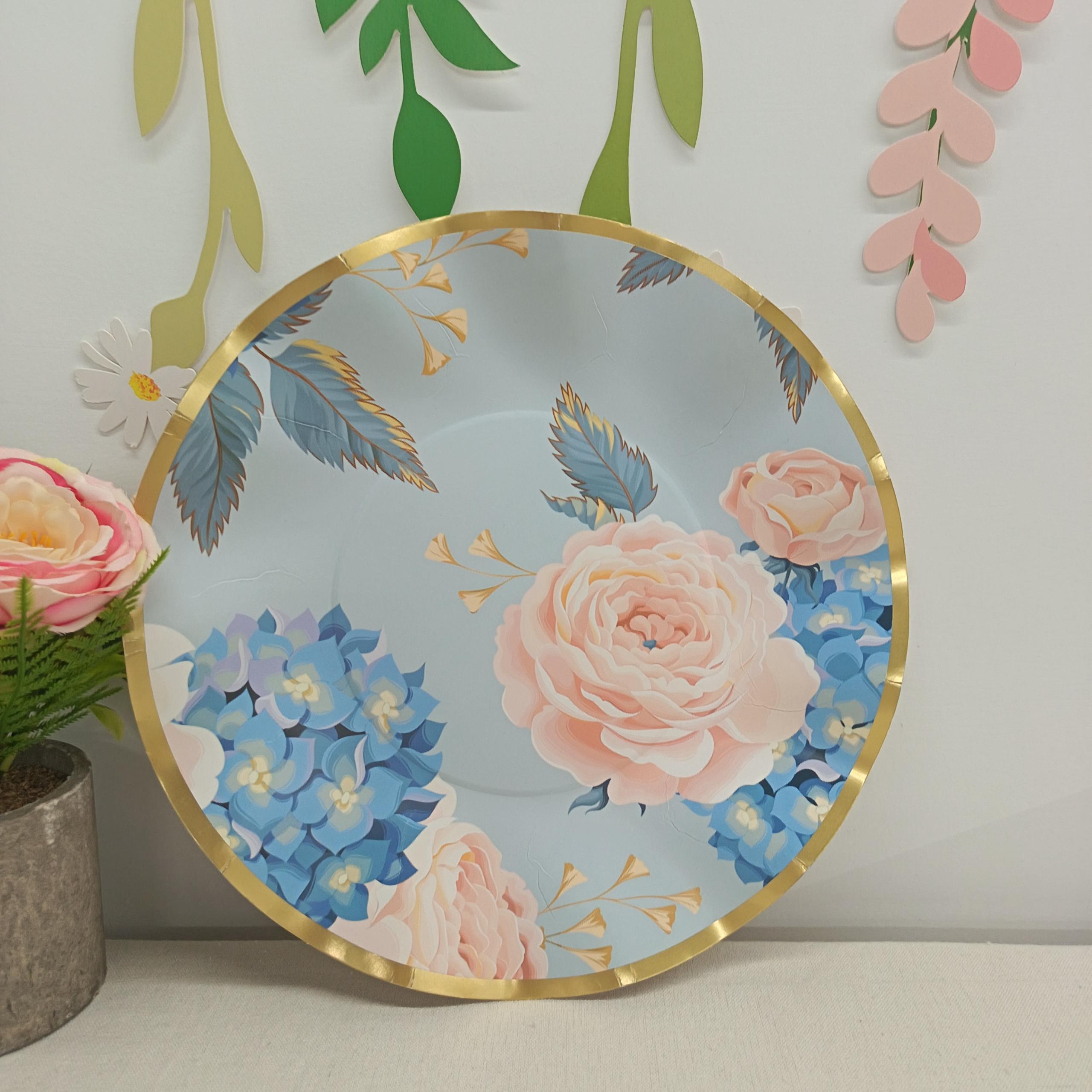 Flower Paper Plate for Tea Party