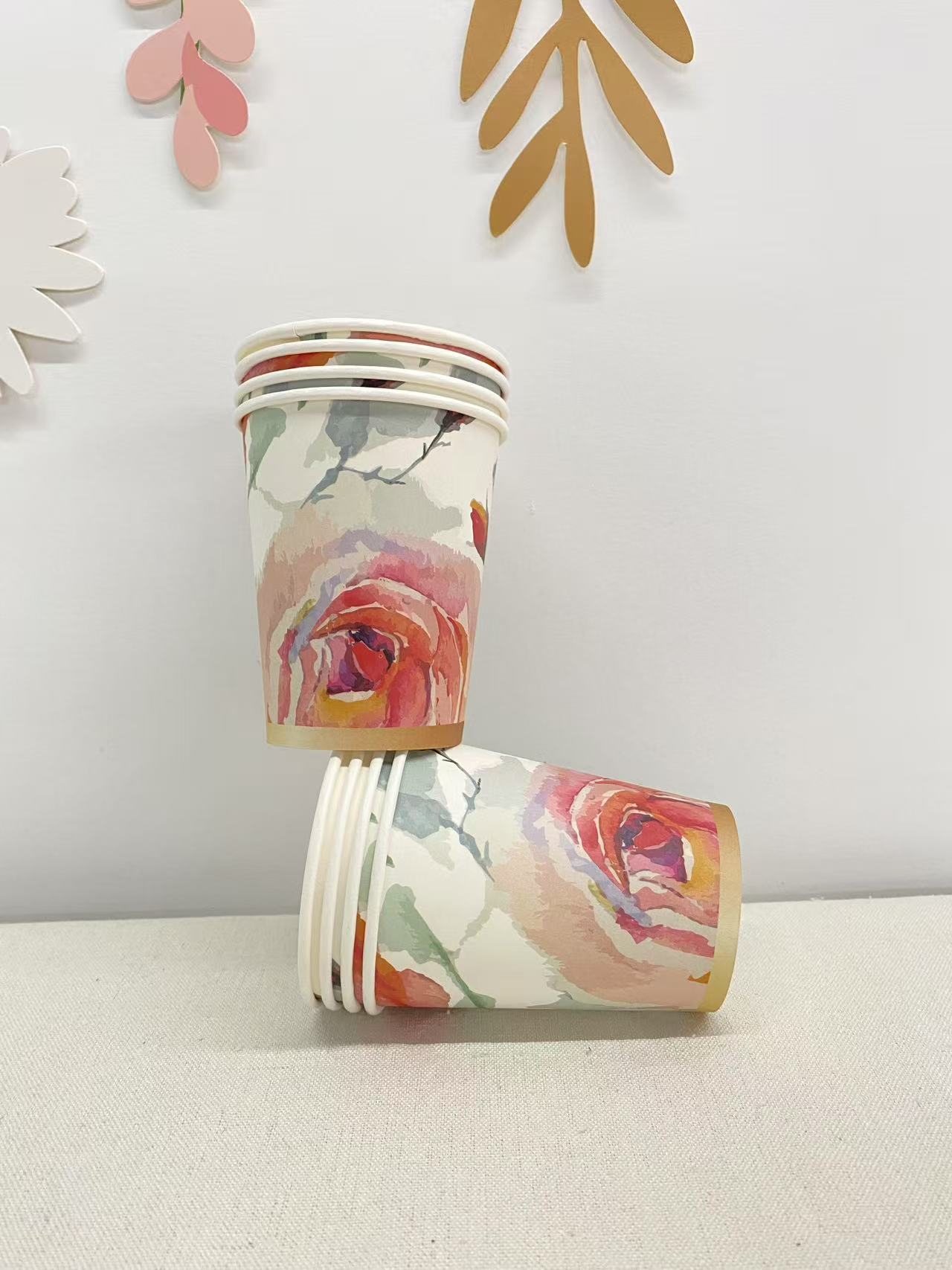 Flower Paper Cup for Tea party