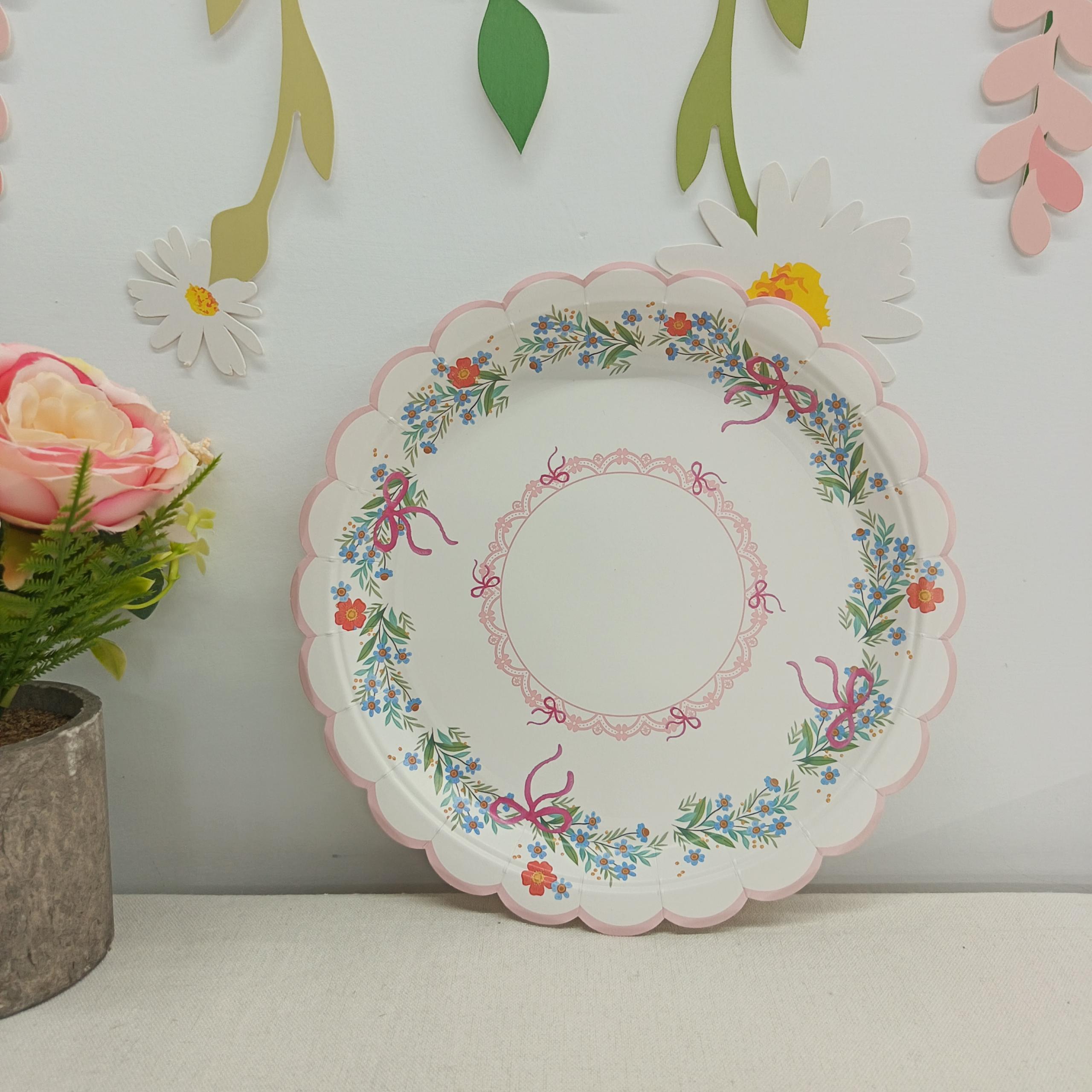 Flower Paper Plate for Tea party