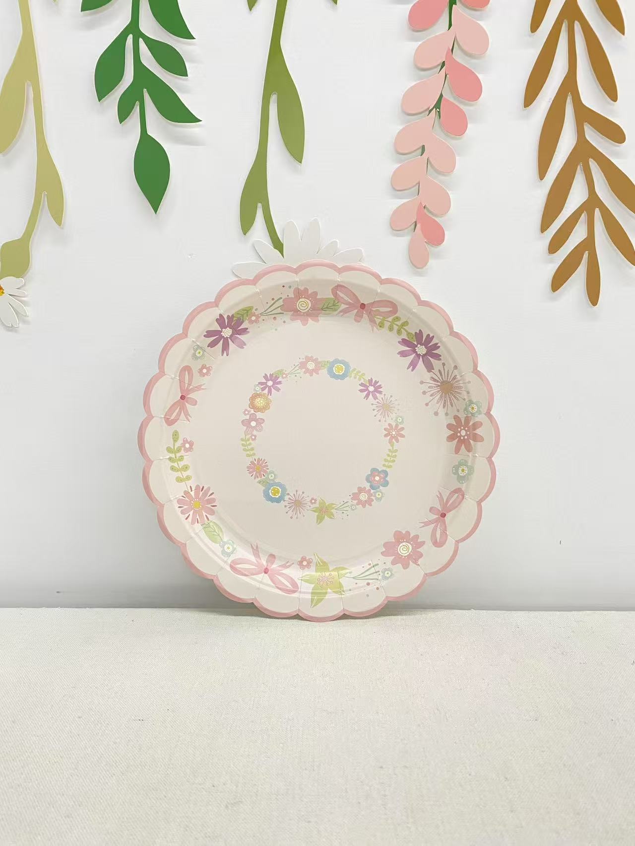 Flower Paper Plate for Tea party