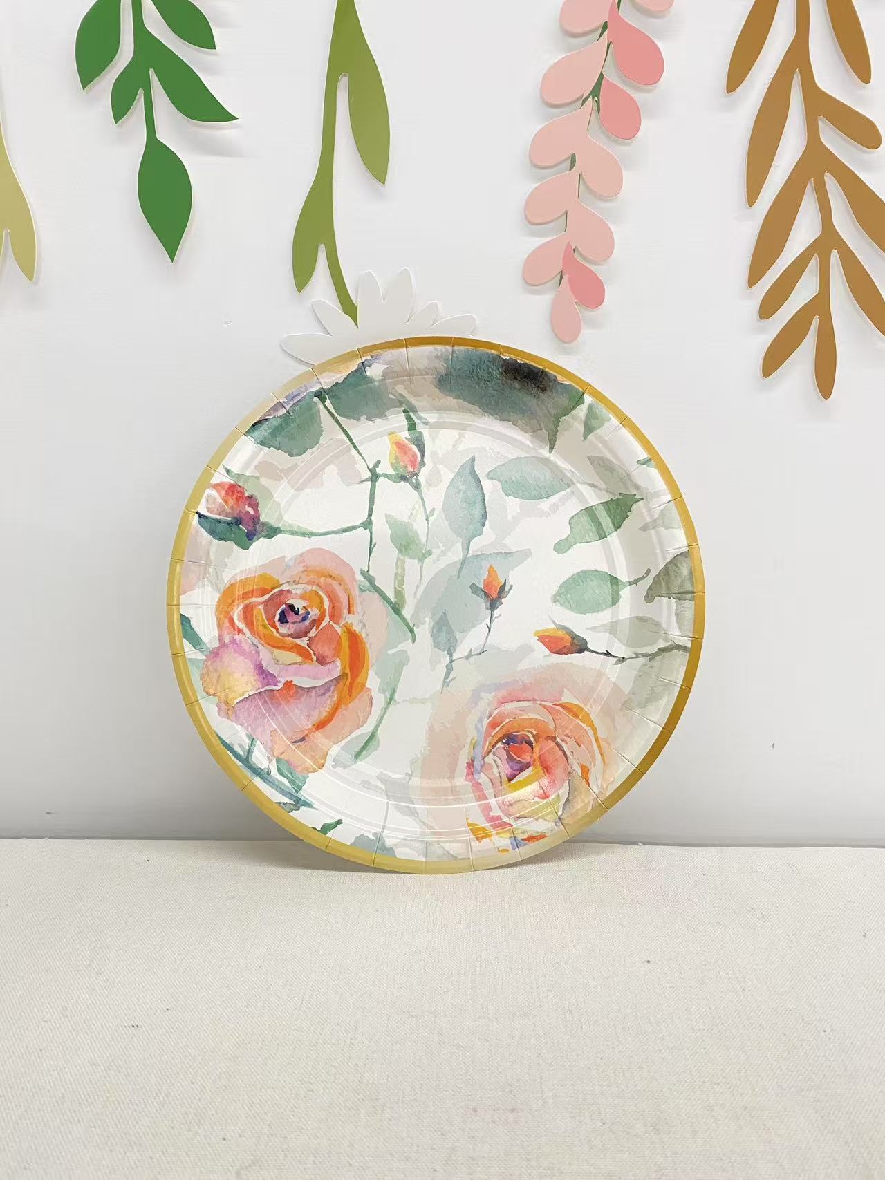 Flower Paper Plate for Tea party