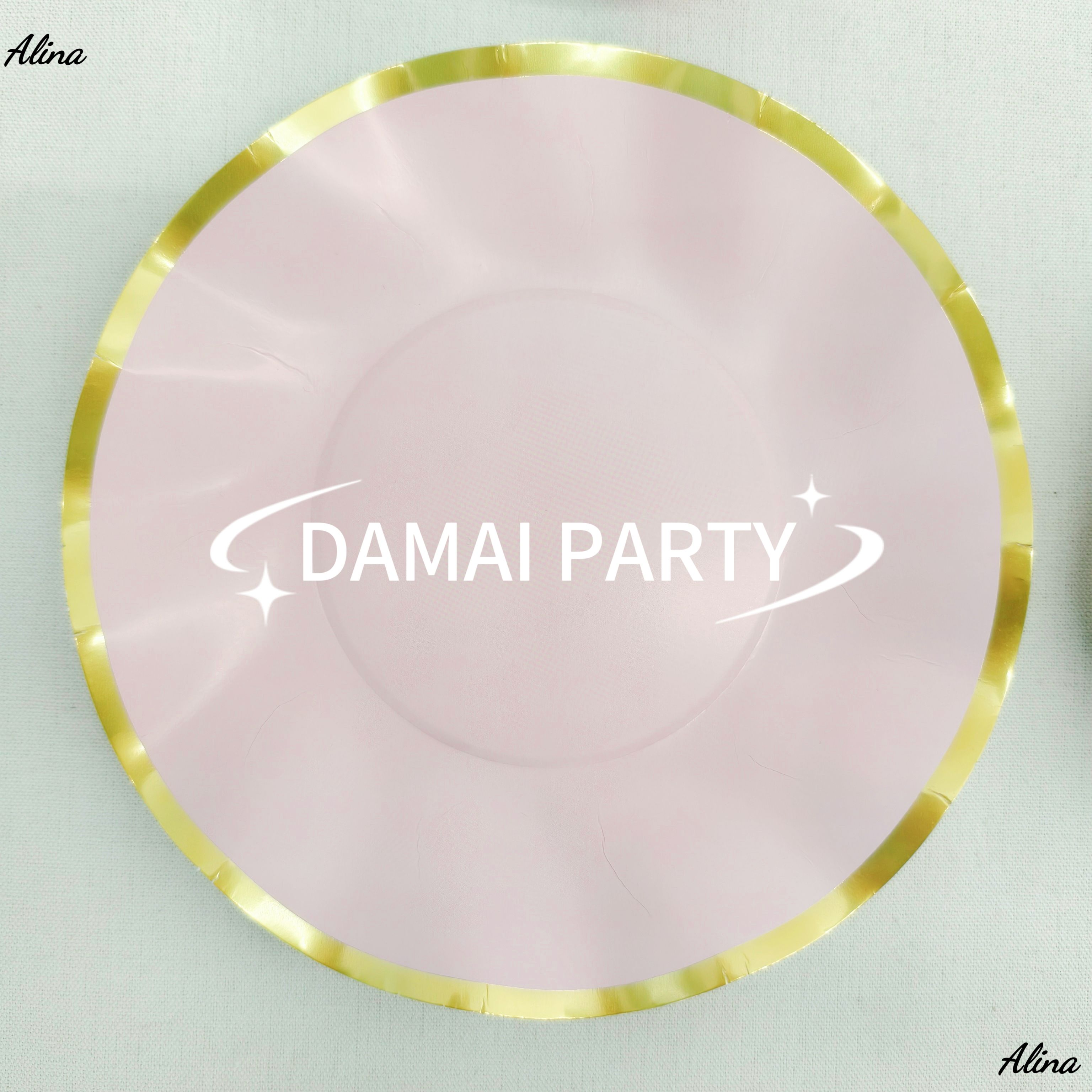 Plain Pink  Paper Plate