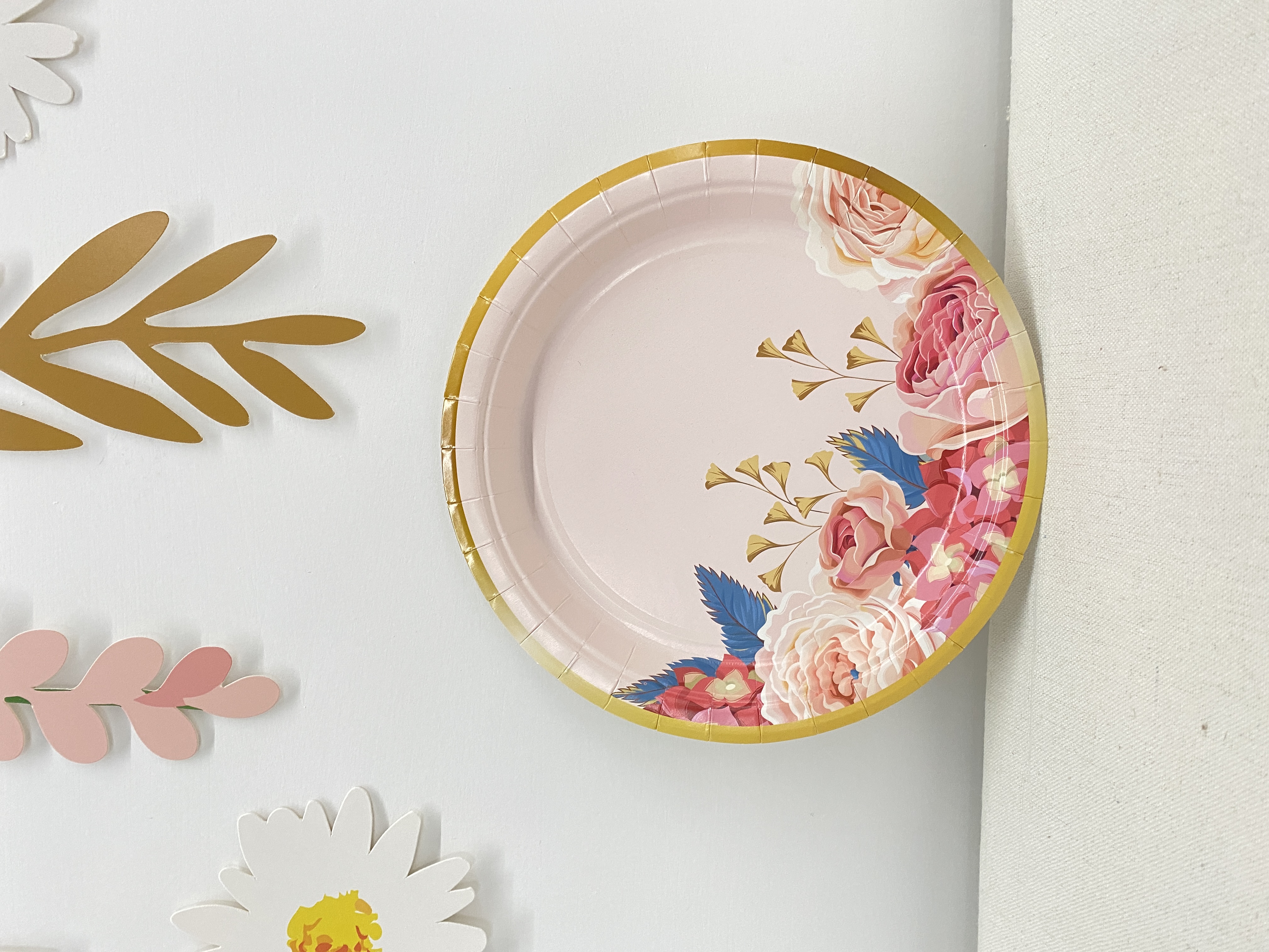 Flower Paper Plate for Tea party