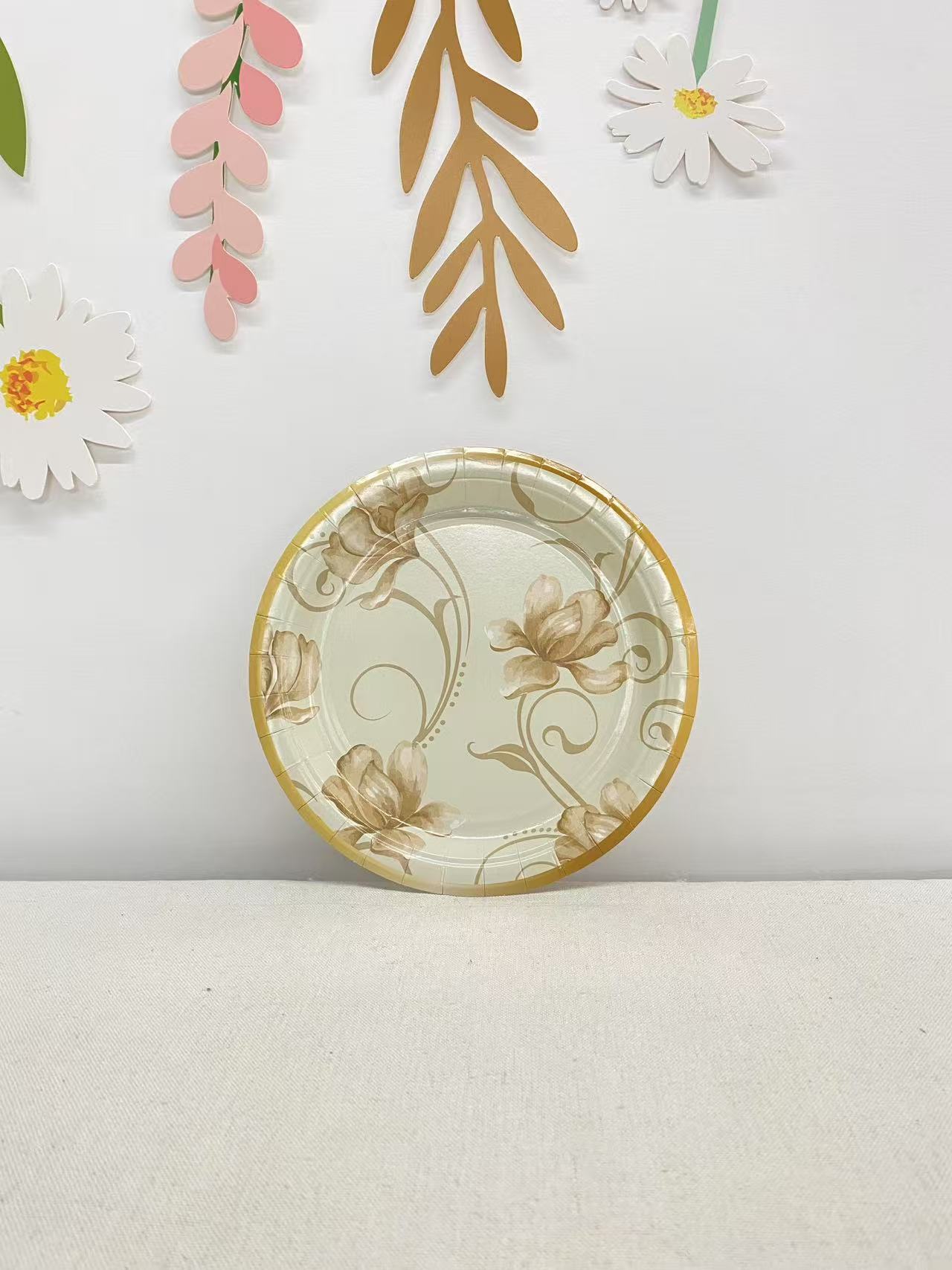 Flower Paper Plate for Tea party