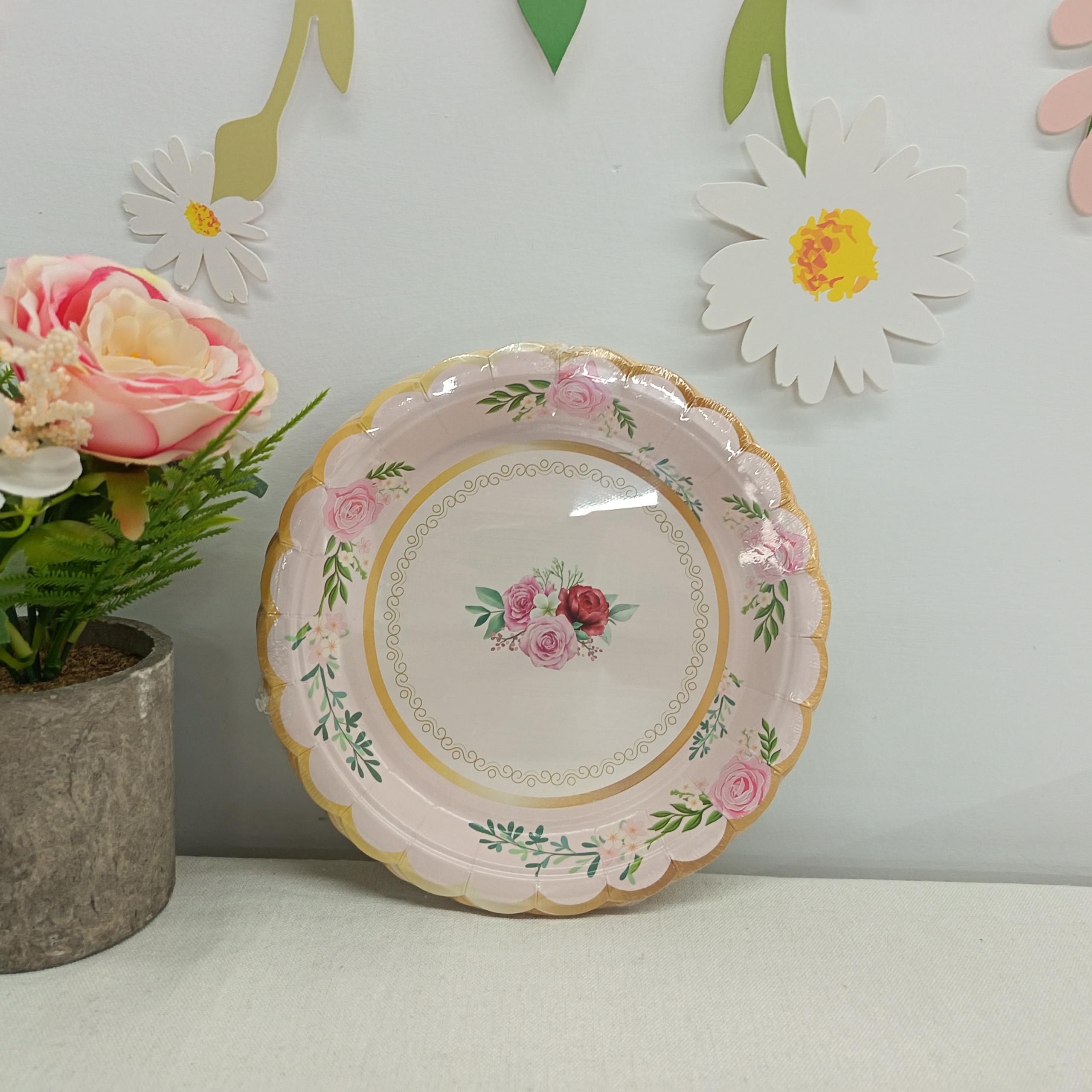 Flower Paper Plate for Tea party