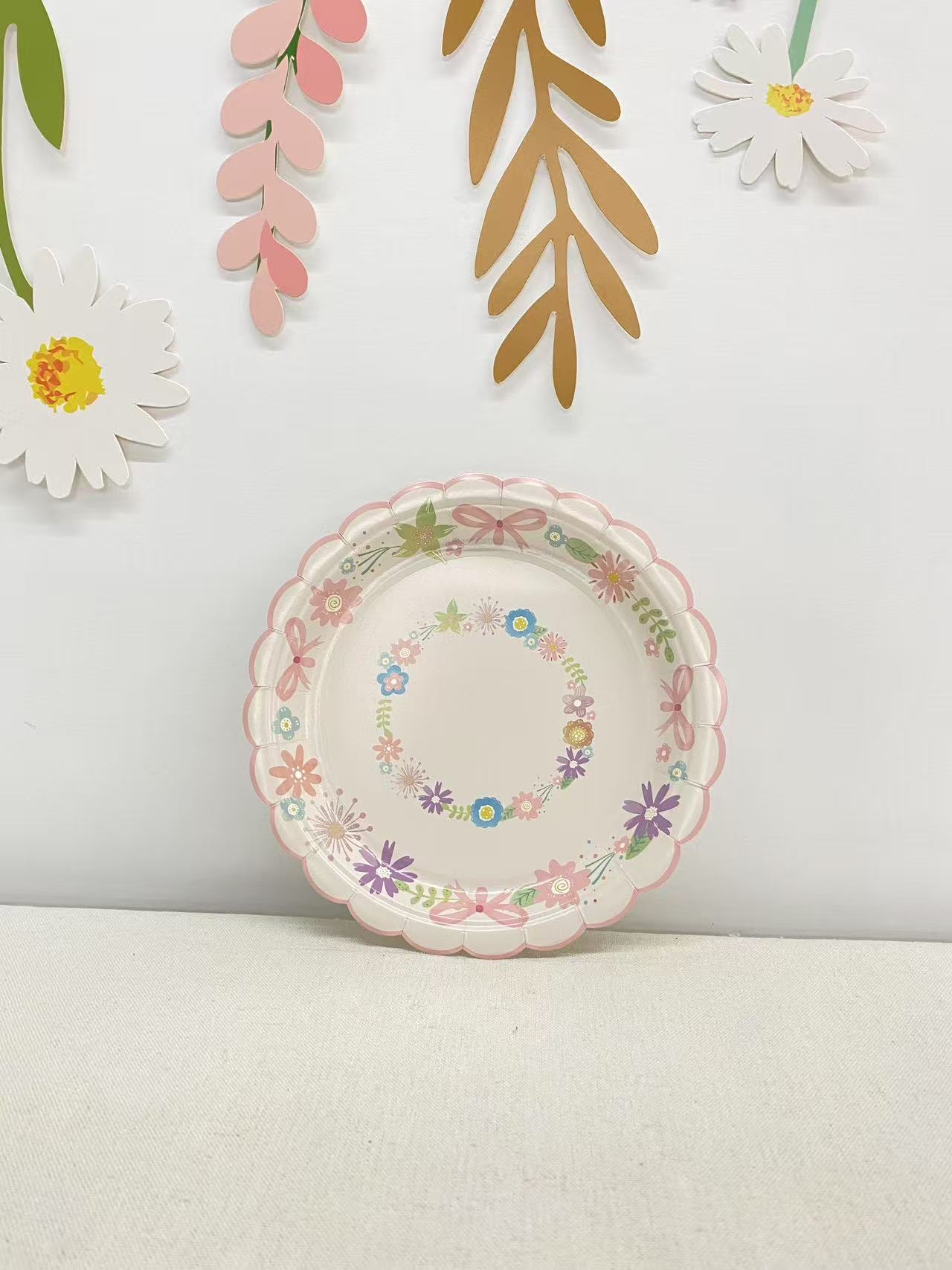 Flower Paper Plate for Tea party