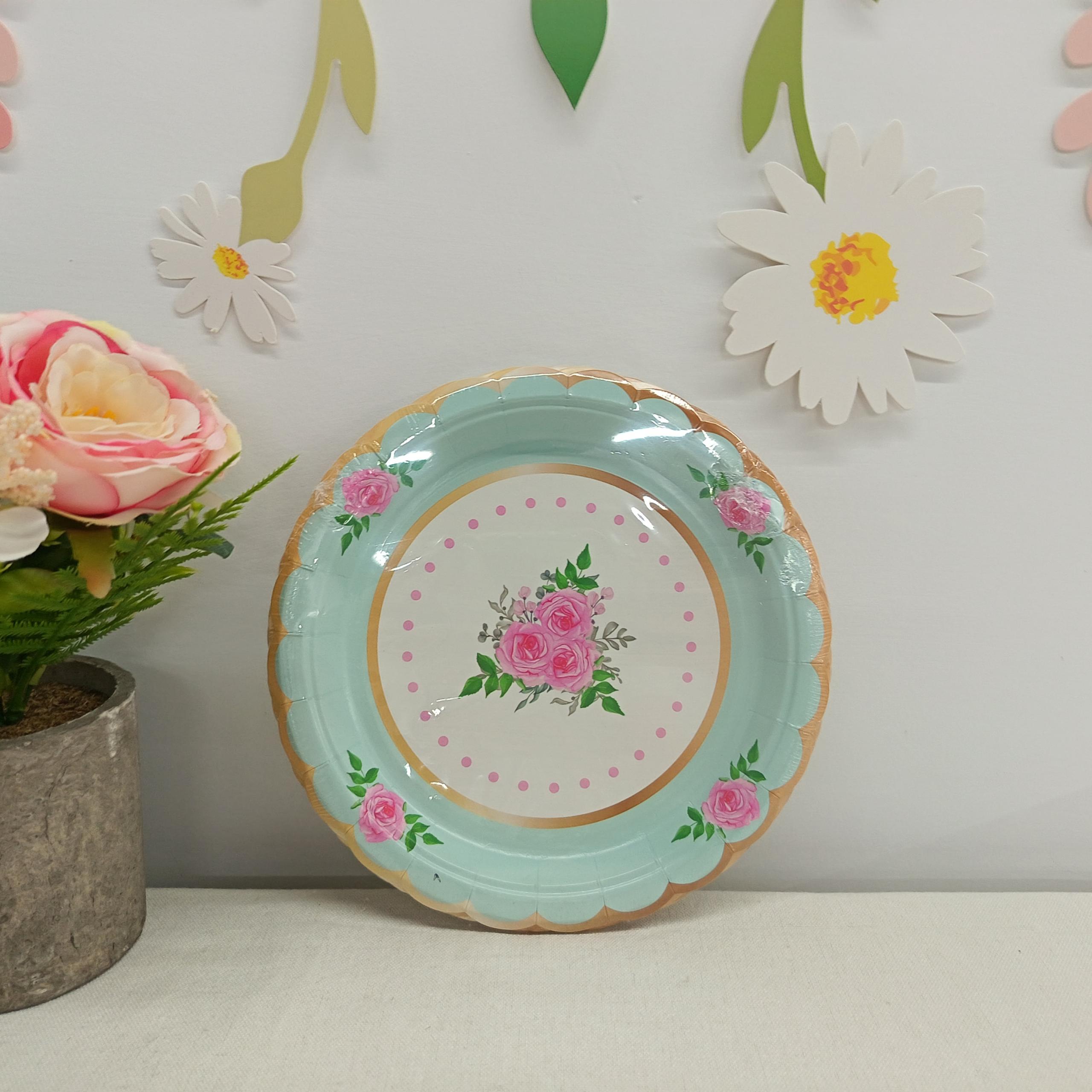Flower Paper Plate for Tea party