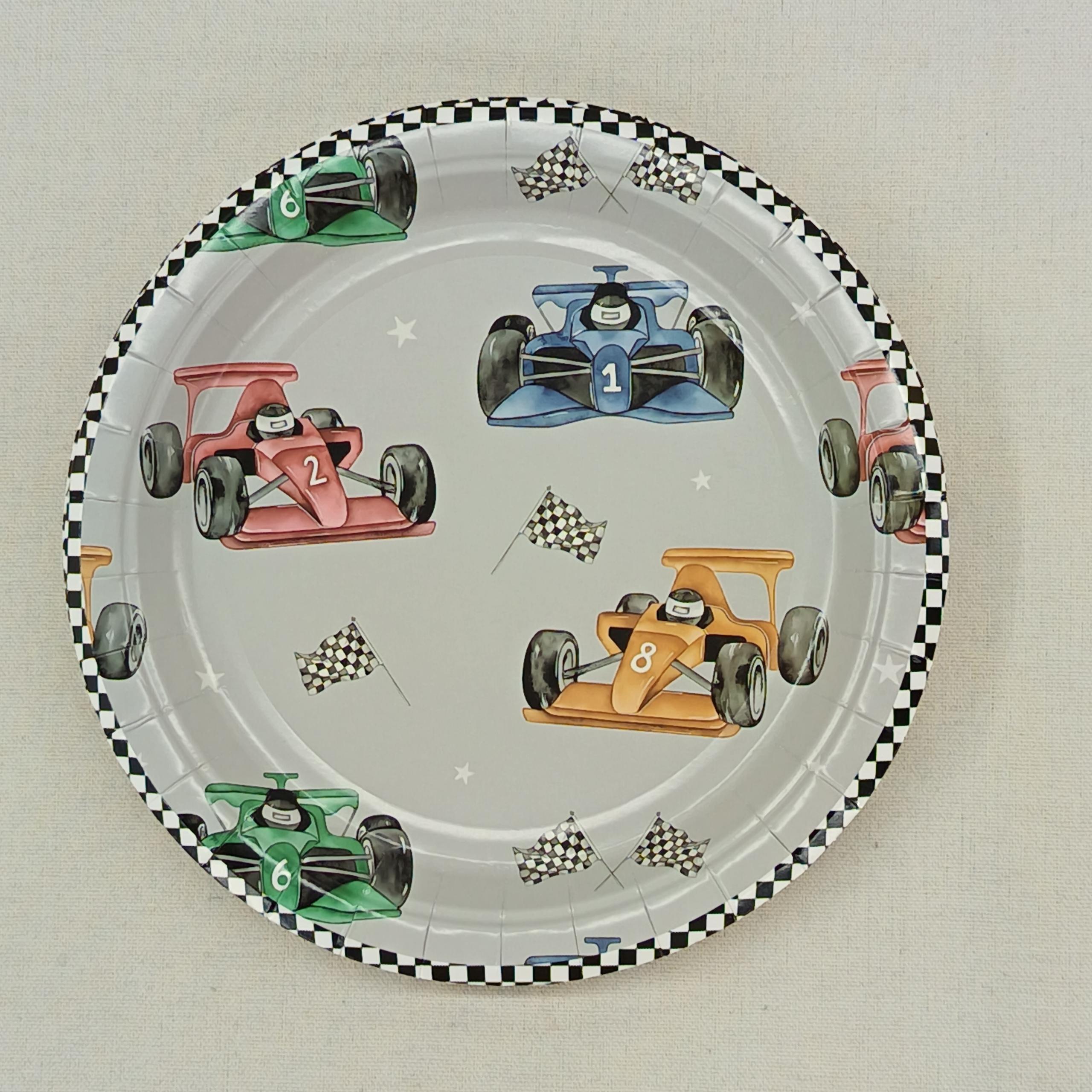 Speed car Paper Plates