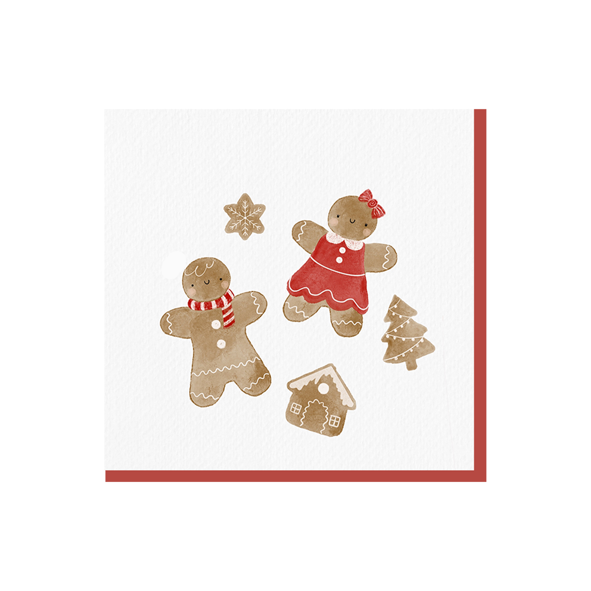 Christmas Theme  Brown Gingerbread Man Paper Napkin