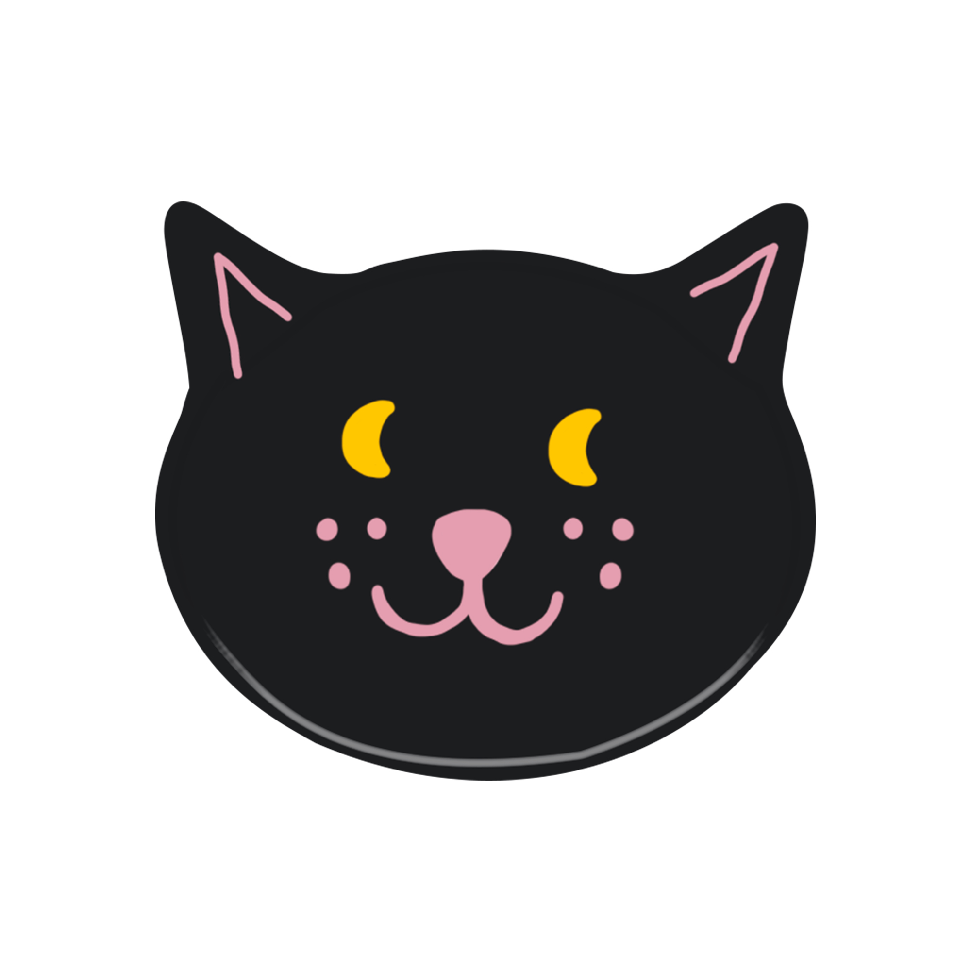 Halloween Theme Black Cat Die-Cut Line Plate