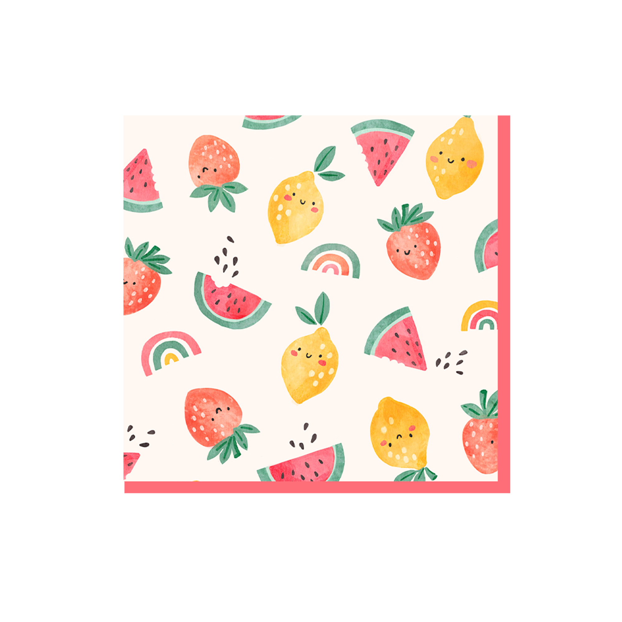 Fruit Theme Pink Napkin