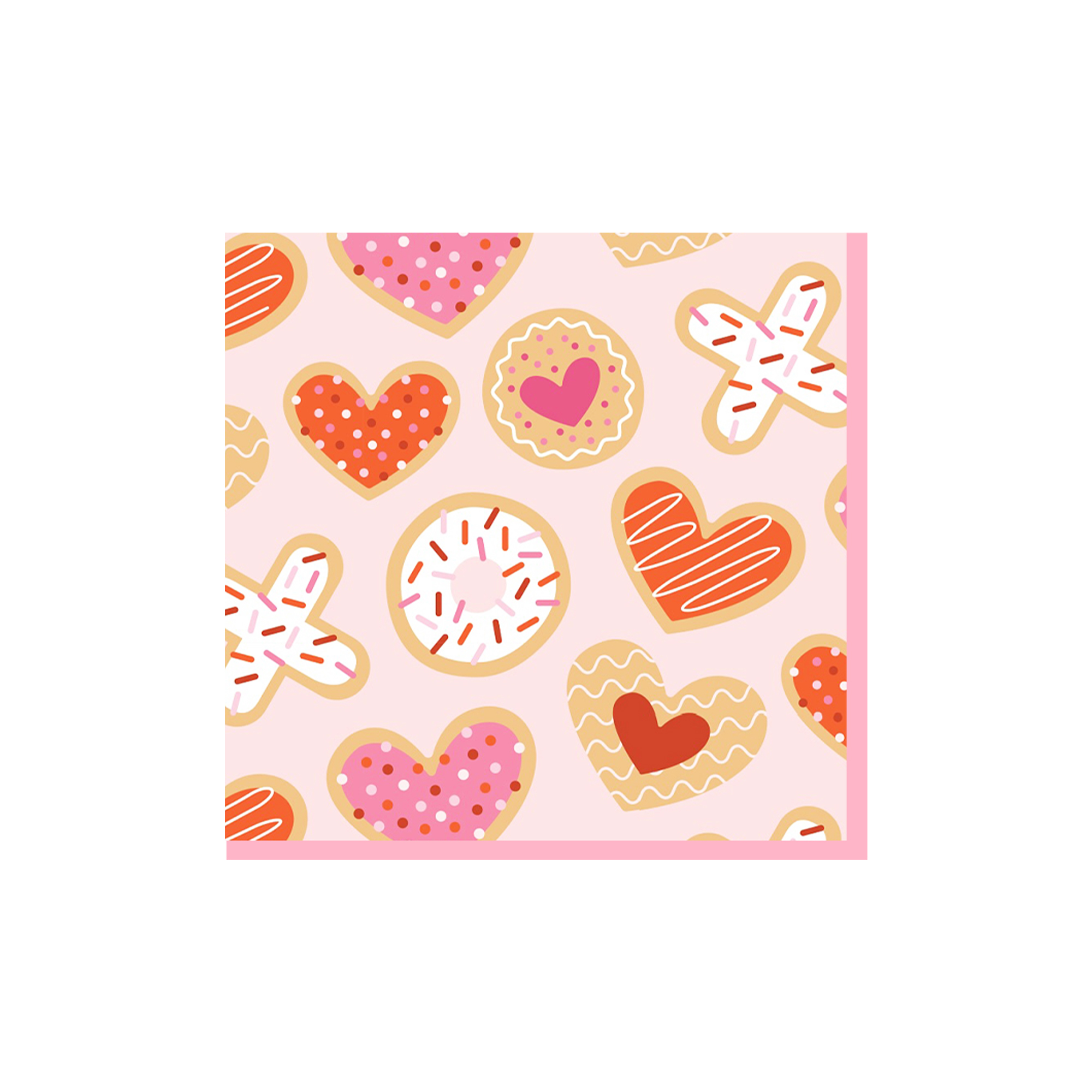 Valentine Theme Pink Napkin