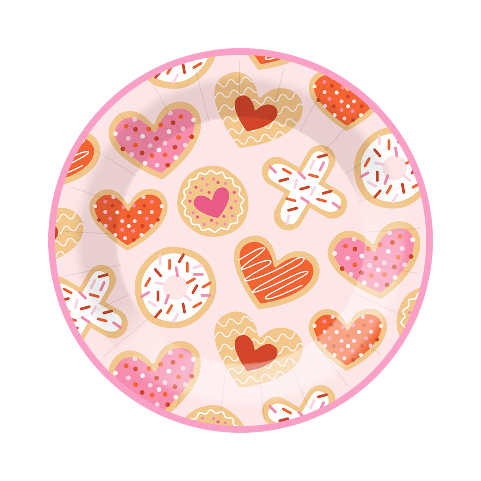 Valentine Theme Pink Dinner Plate