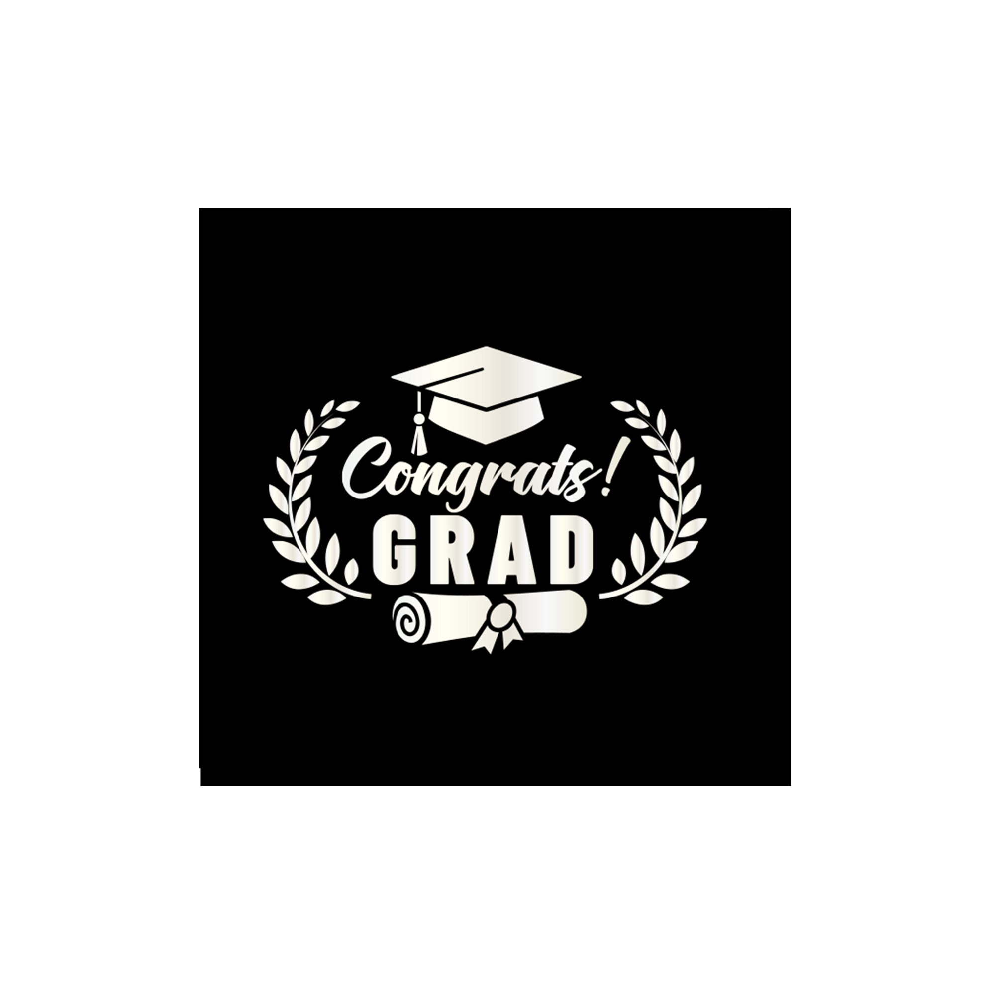 Graduation Theme Black Napkin