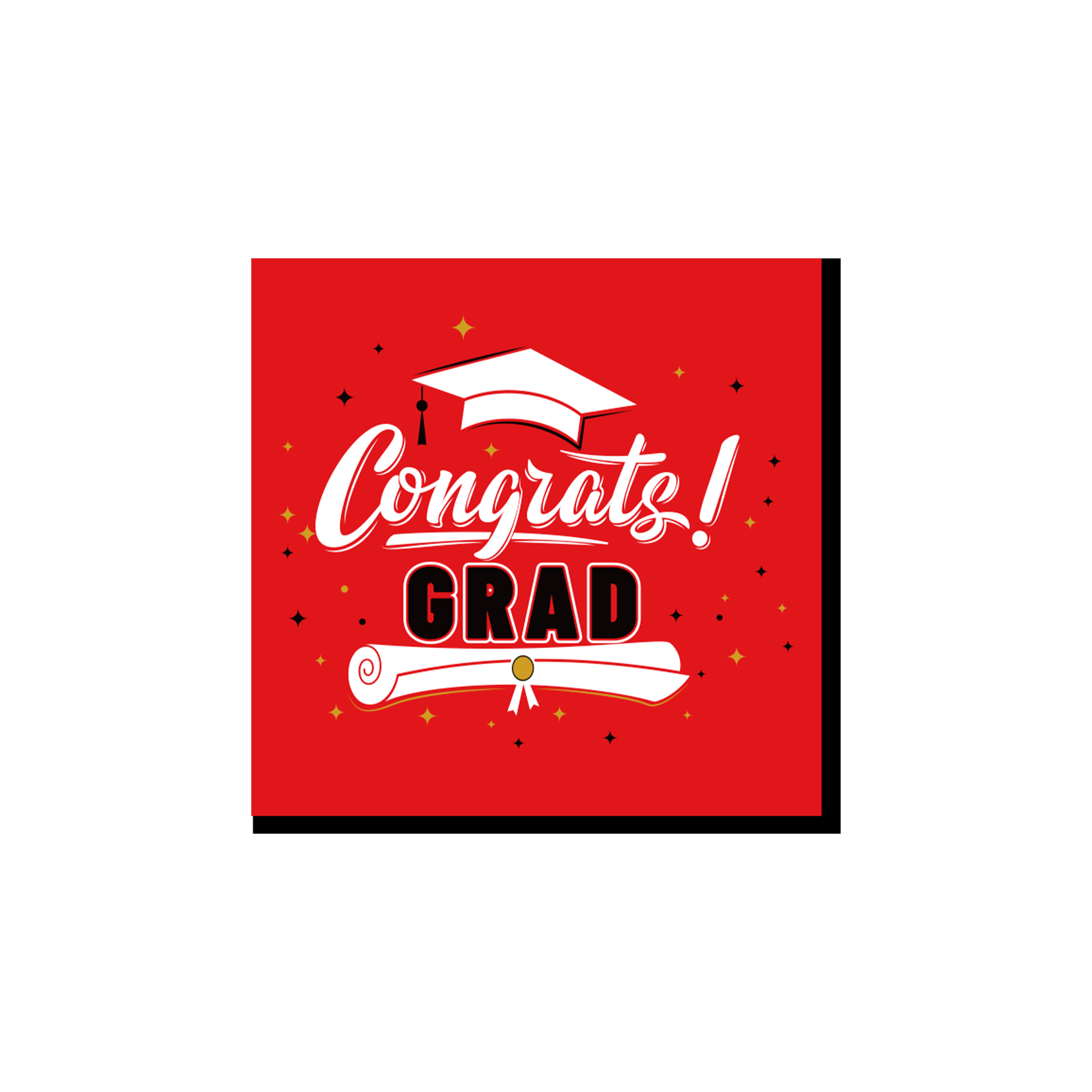 Graduation Theme Red Napkin