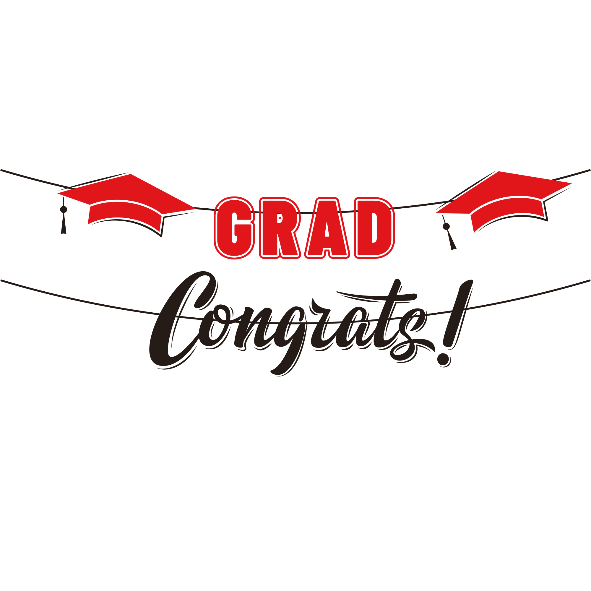 Graduation Theme Congrats Paper Banner