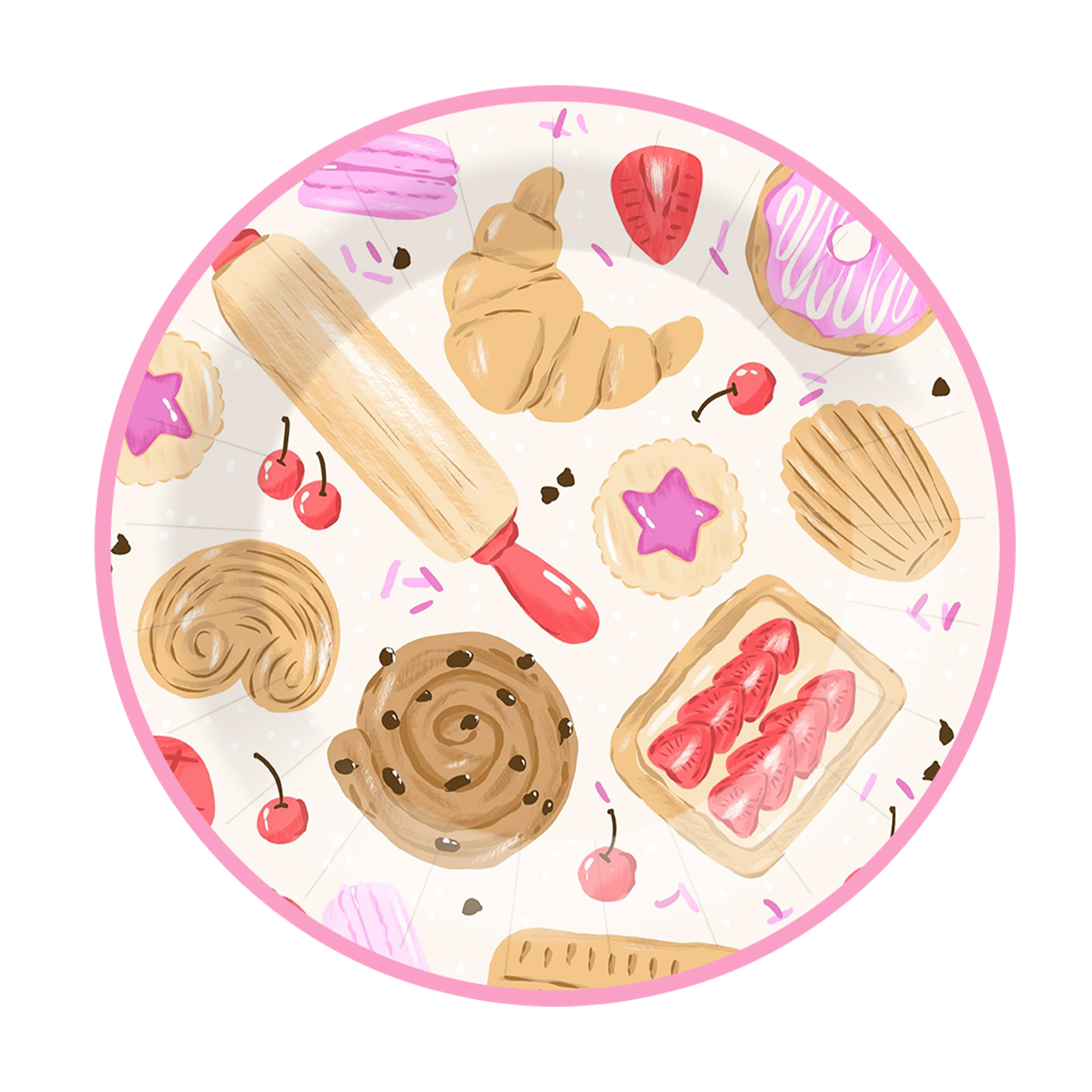 Donut Croissant Dinner Plate