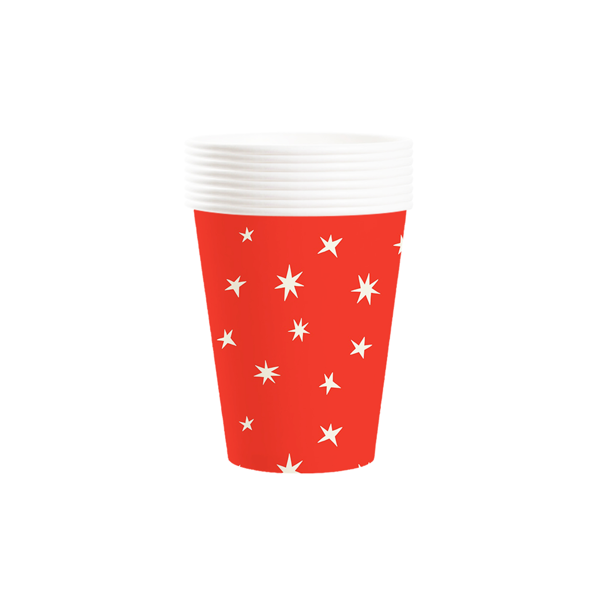 Kids Theme Red Background and White Star 9oz Cup