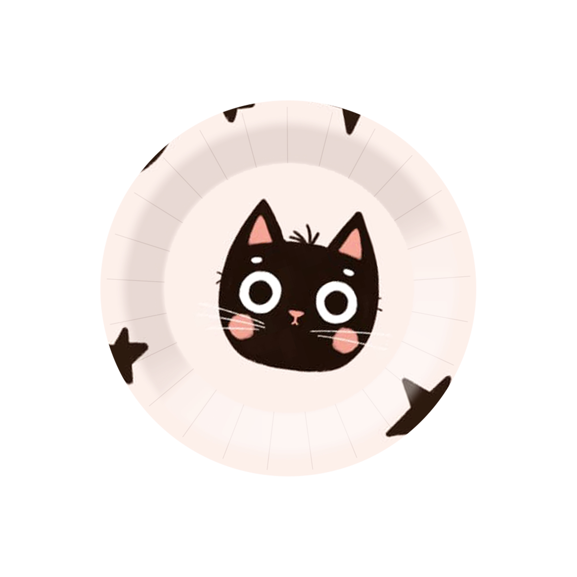 Halloween Theme Cute Black Cat Dessert Plate