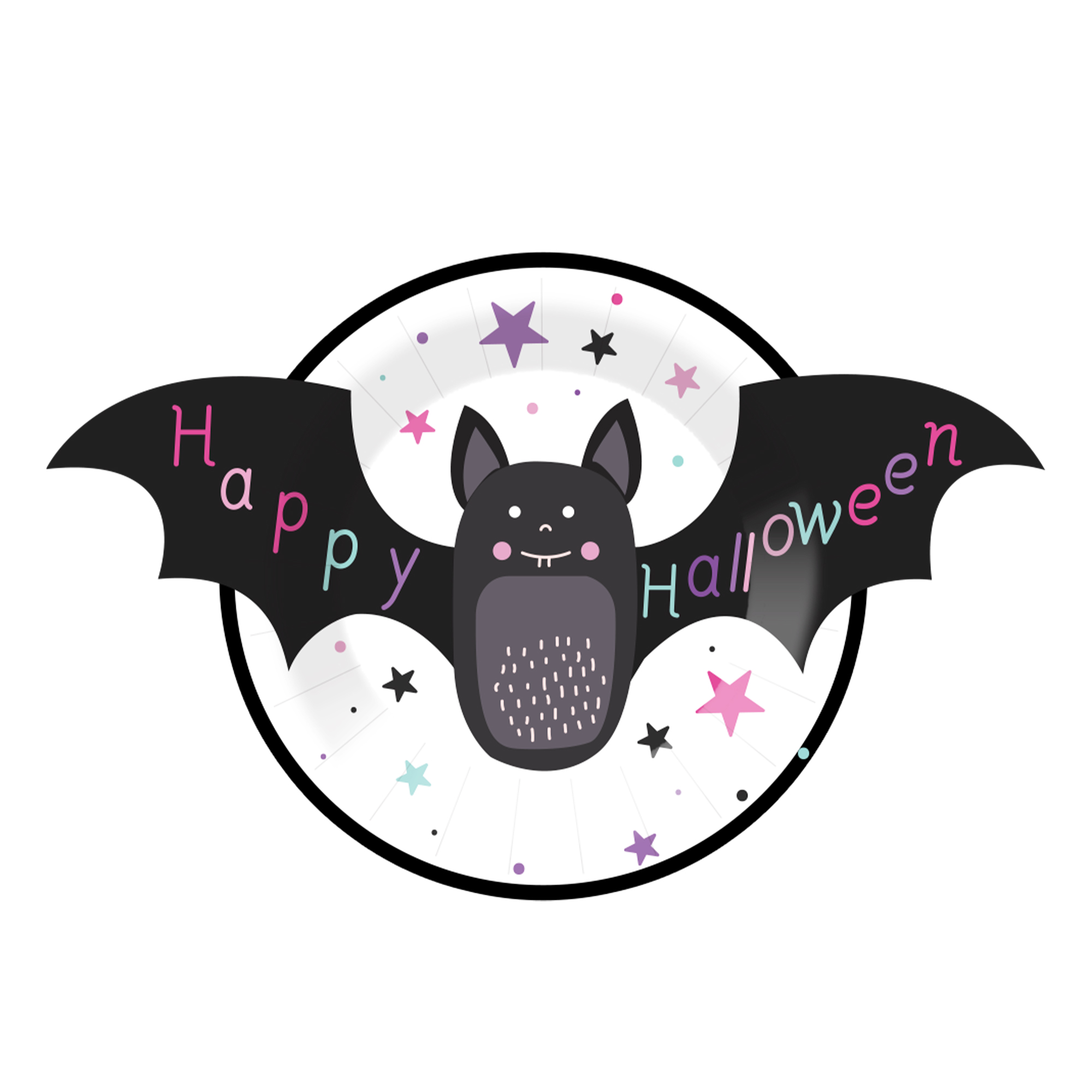 Halloween Theme Bat Dinner Plate