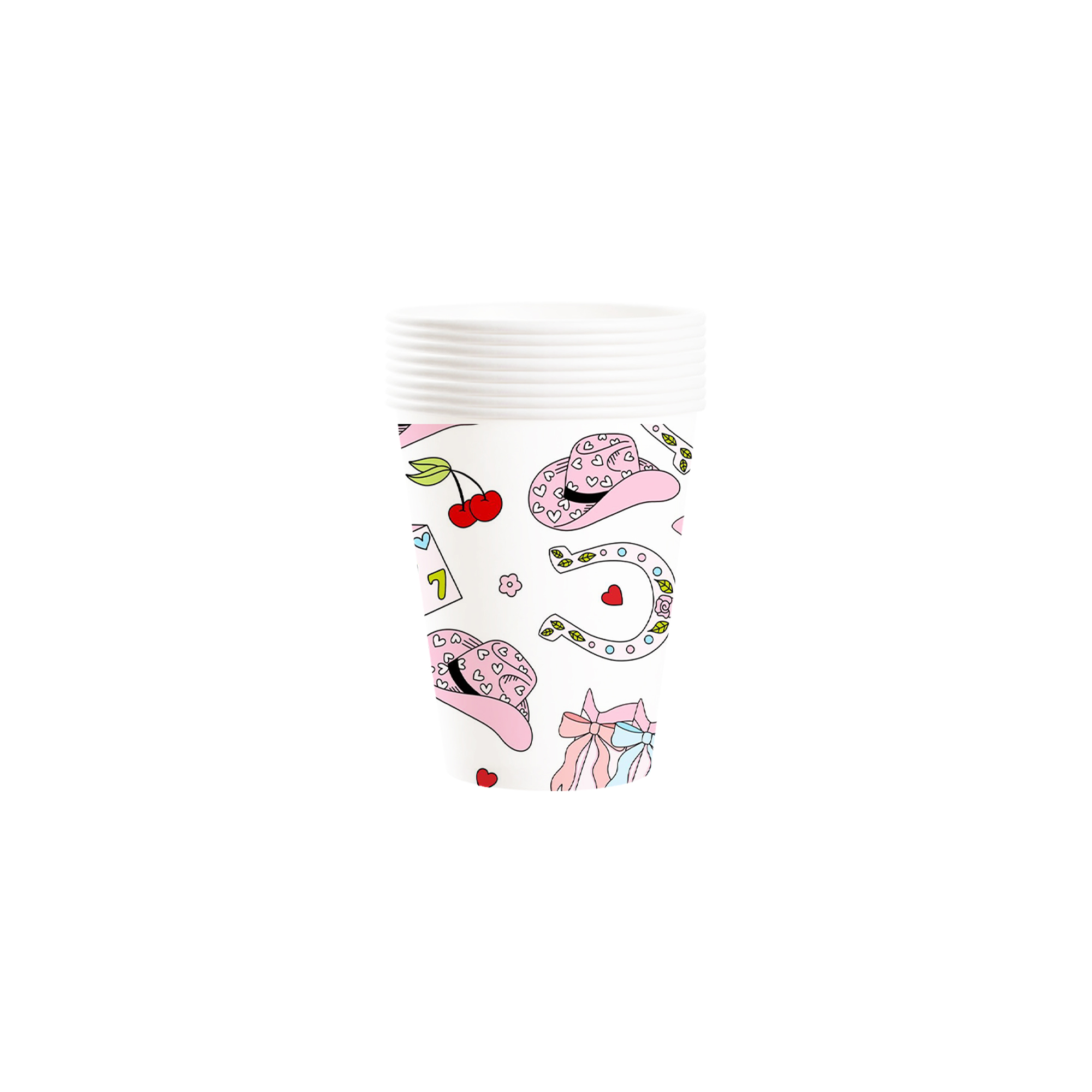 Cowgirl Theme 9oz Cup with Cowboy Hat
