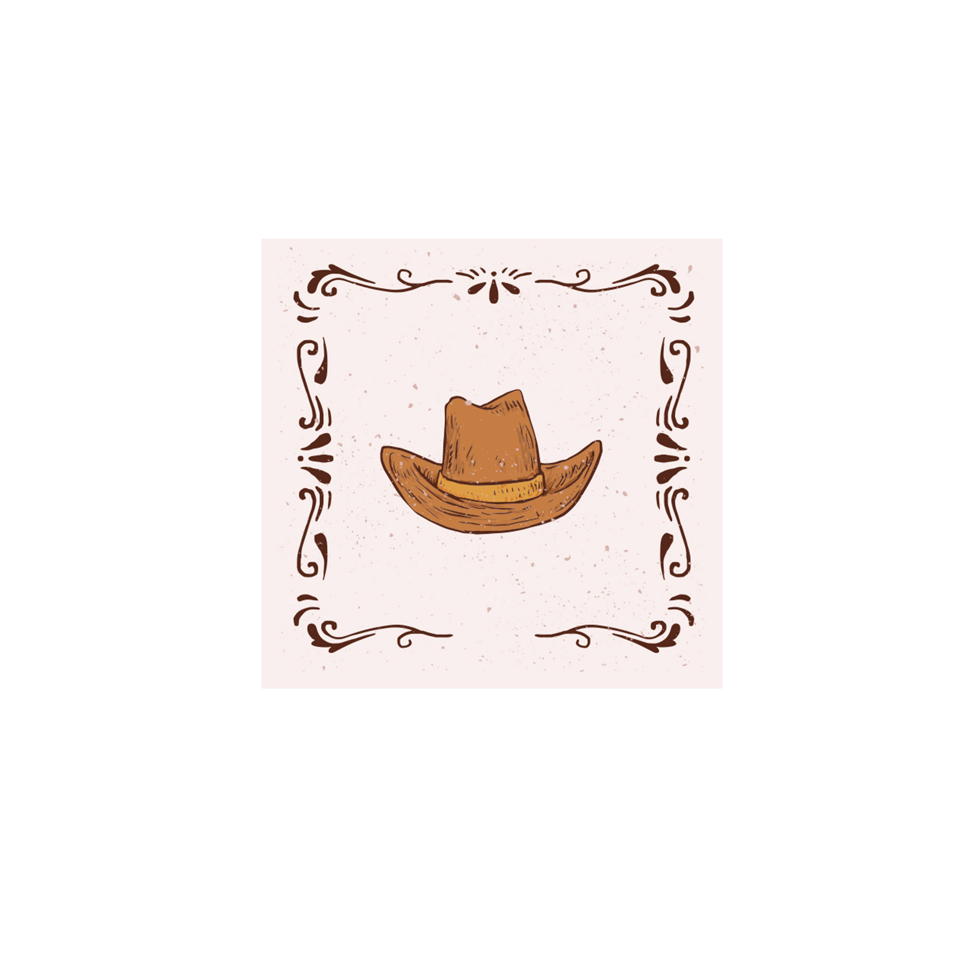 Vintage Cowboy Napkin