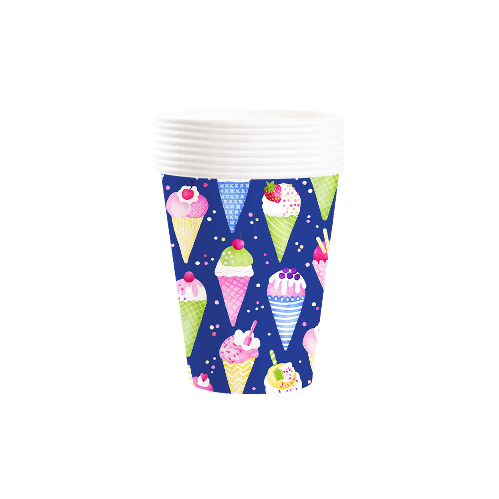 Birthday Theme Colorful Ice-cream 9oz Cup 