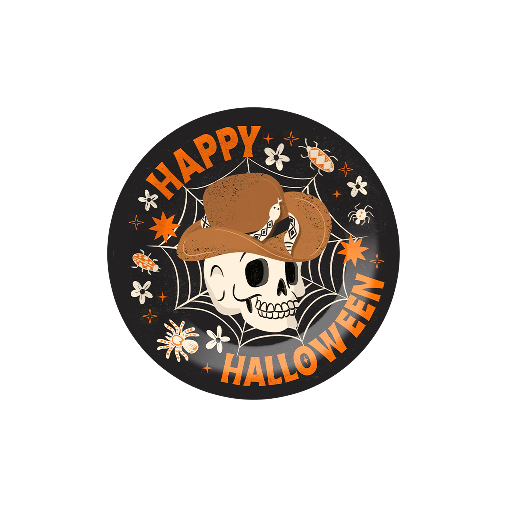 Halloween Theme Skull Dessert Plate