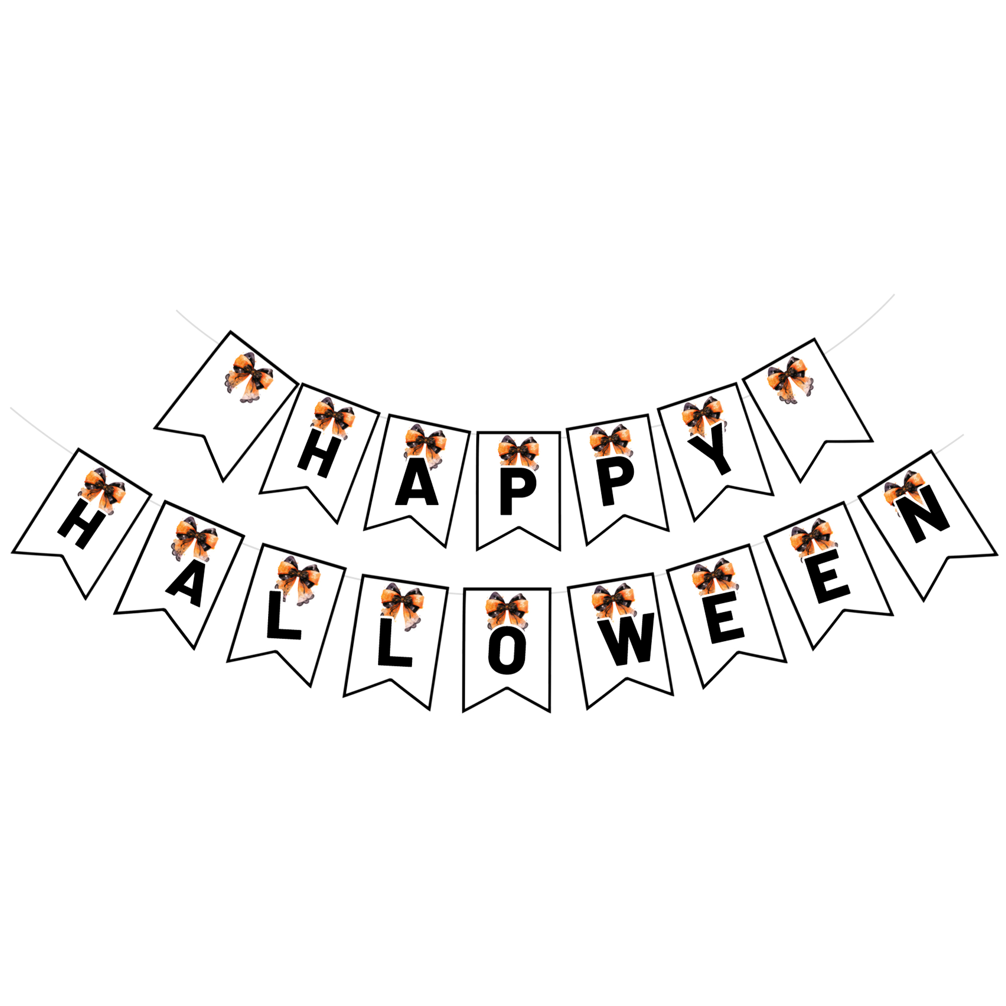 Halloween Theme Bowknot Banner