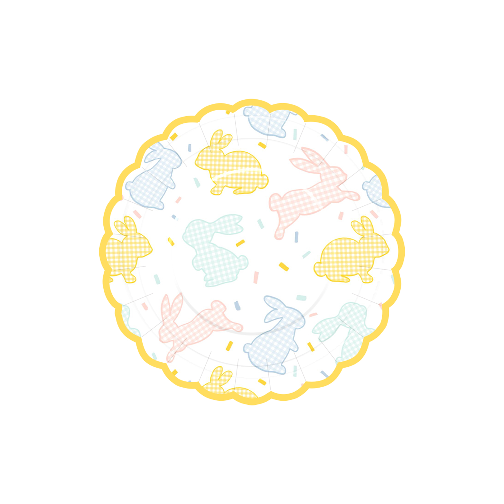 Easter Themed Rubbit Yellow Dessert Plate