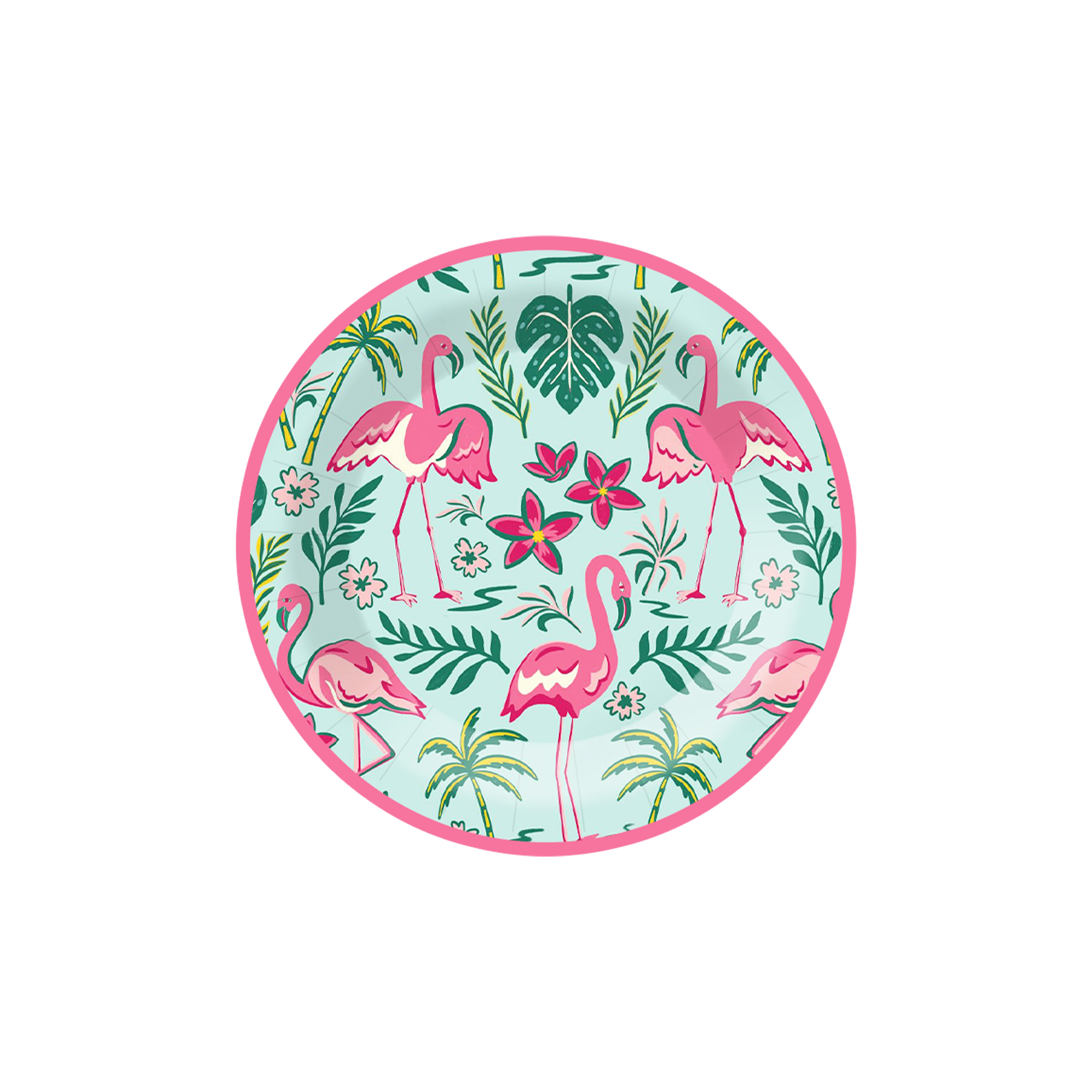 Summer Theme Green Round Dessert Plate