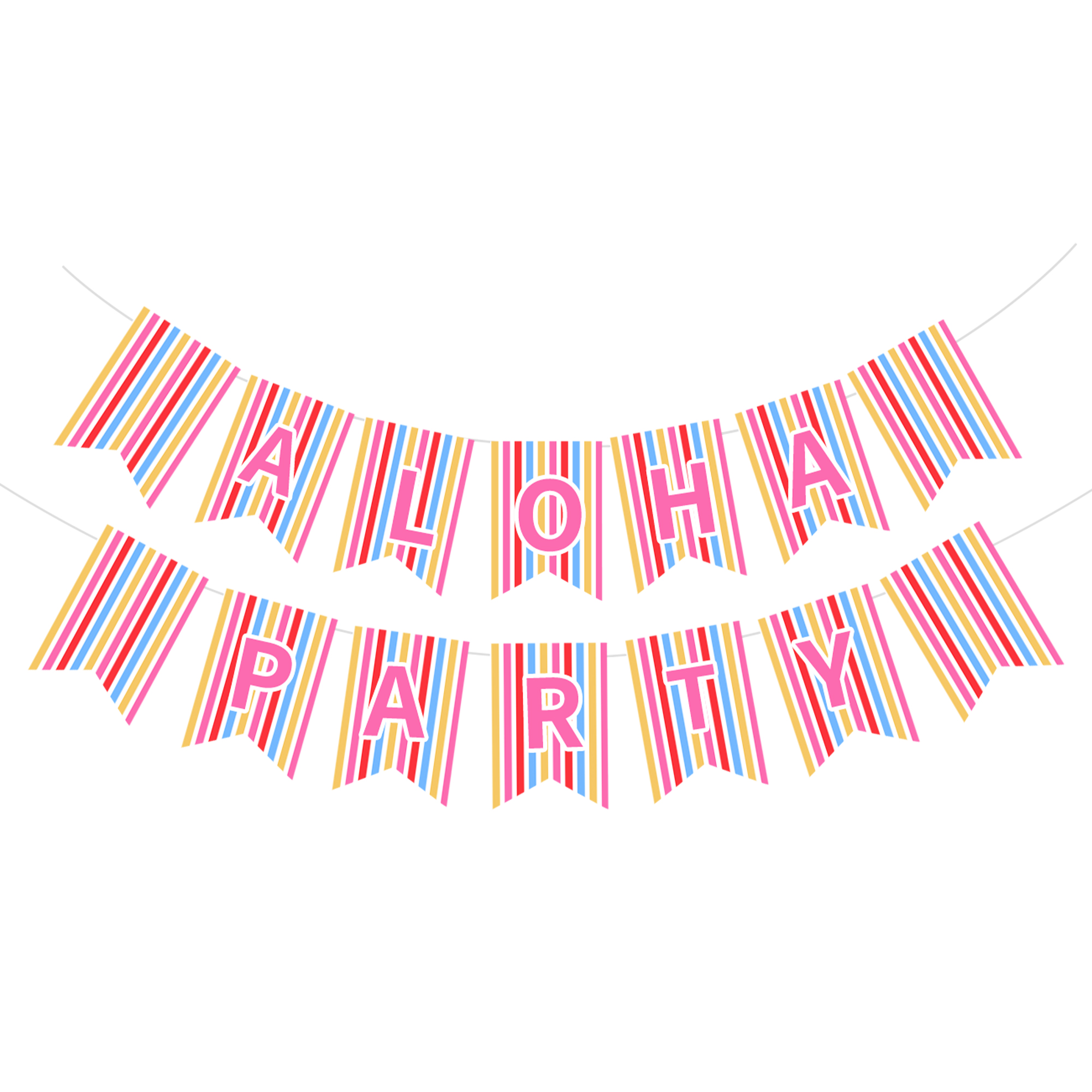 Summer Theme Aloha Party Paper Banner