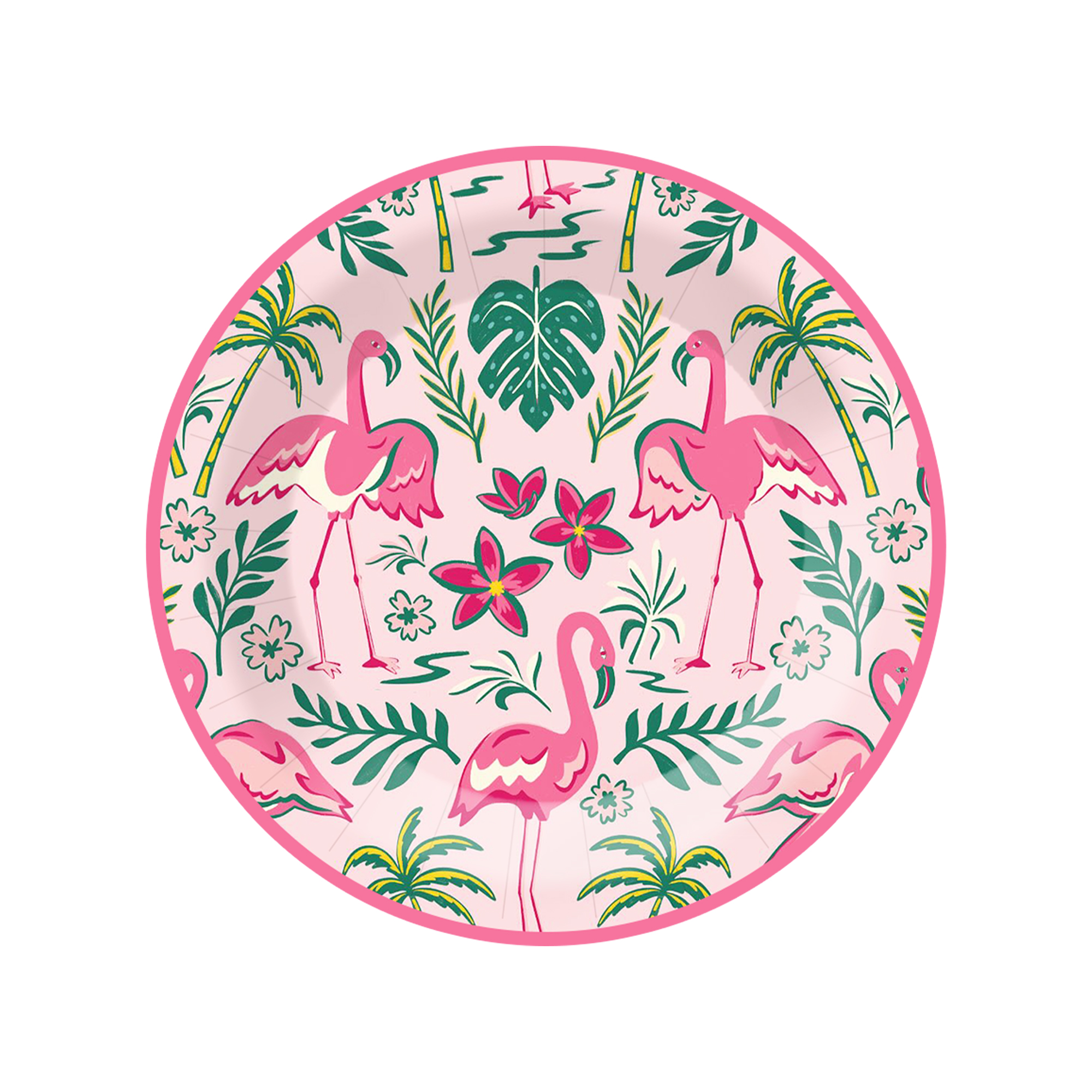 Summer Theme Pink Round Dinner Plate