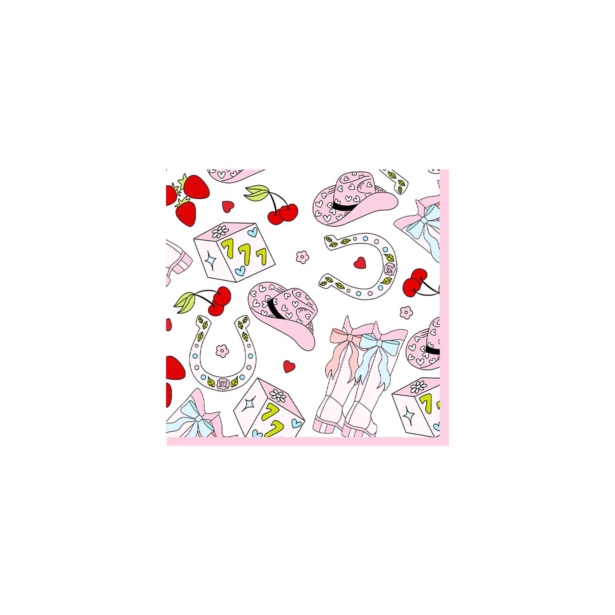 Disco Theme Cowgirl Napkin