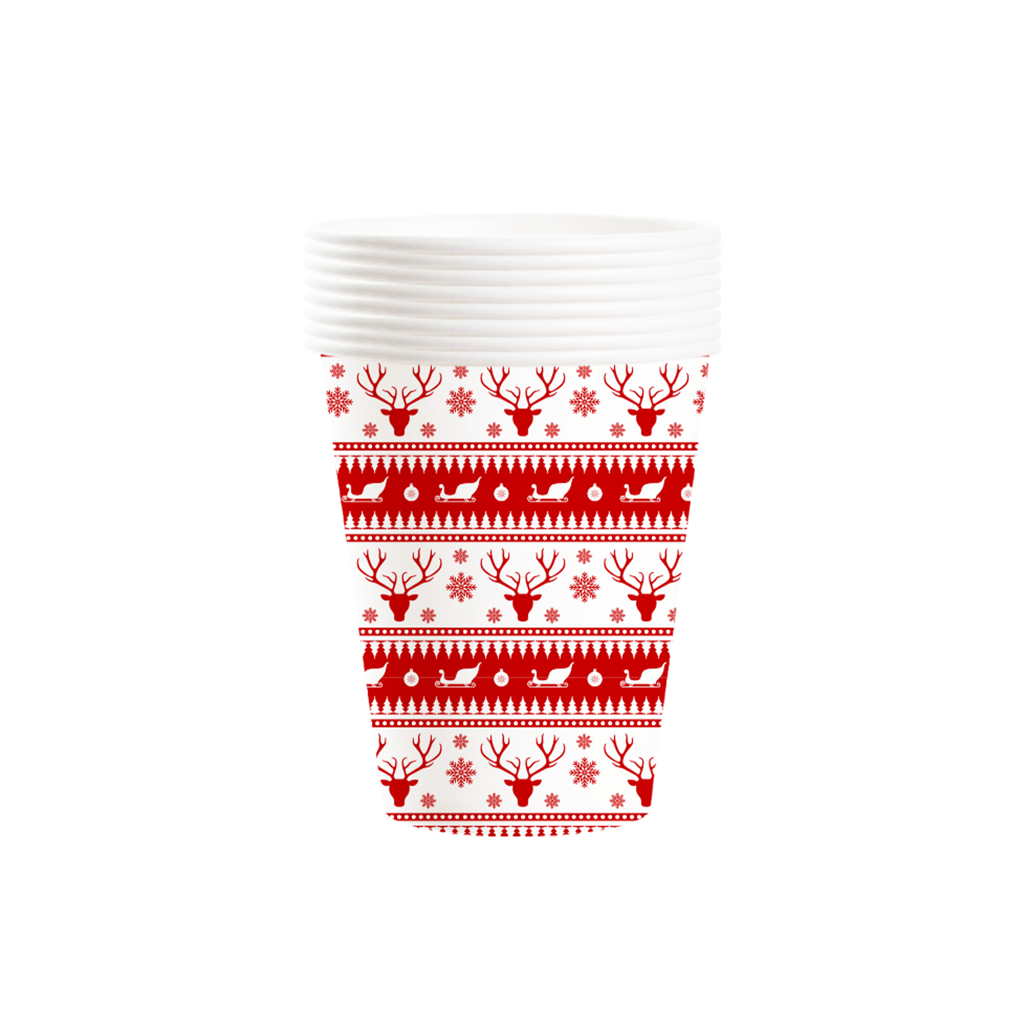 Christmas Theme Red Streak Elk 9oz Cup