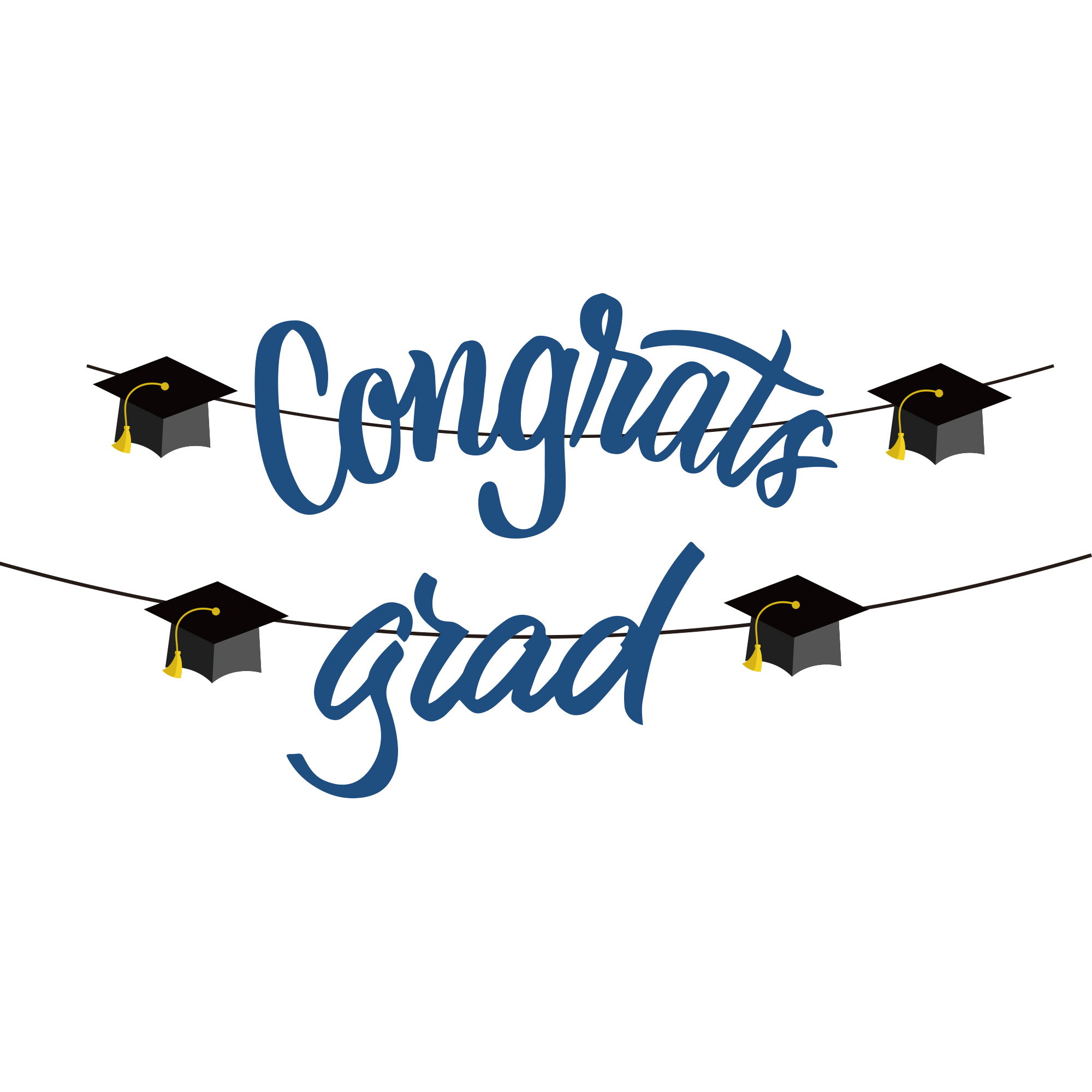 Graduation Theme Congrats Grad Paper Banner