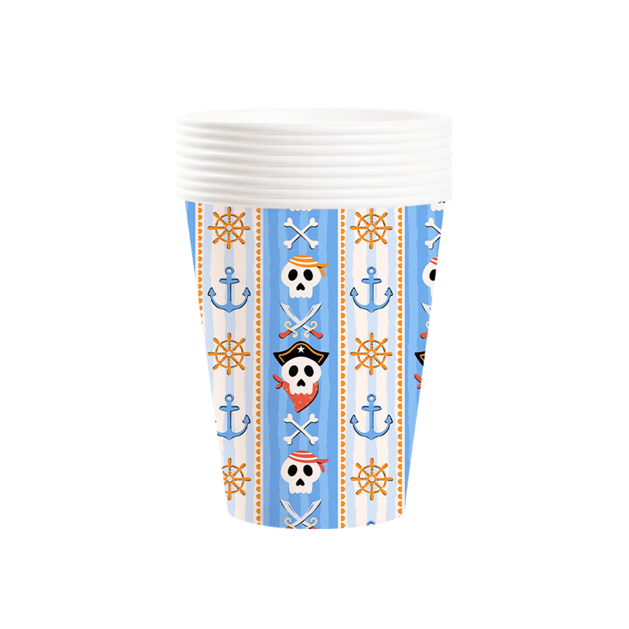 Halloween Theme Pirate Skeleton 9oz Paper Cup 