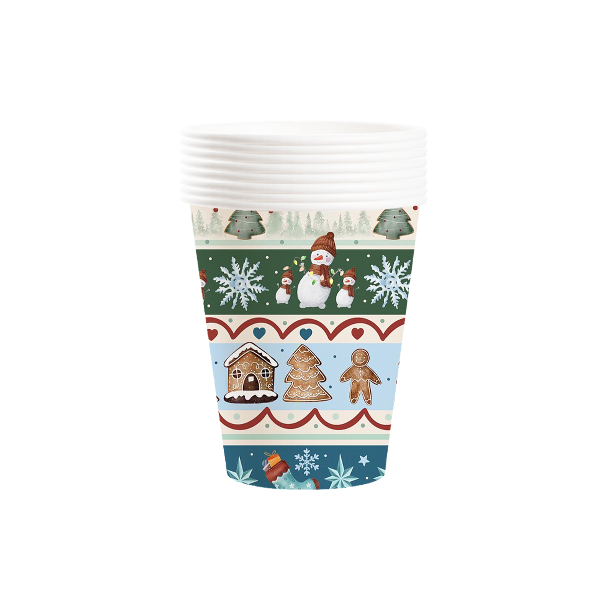 Christmas Theme Dark Green Gingerbread Man 9oz Cup