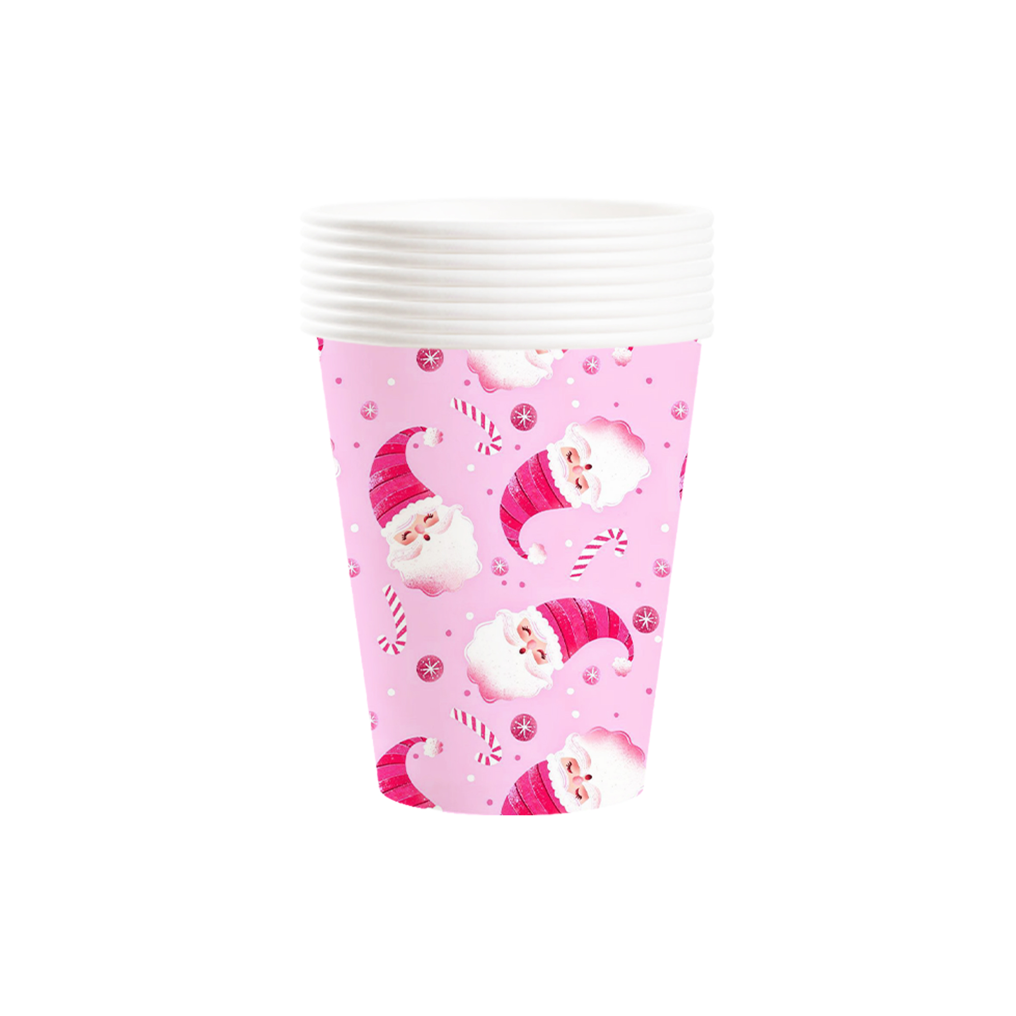 Christmas Theme Pink Color Santa Claus 9oz Cup