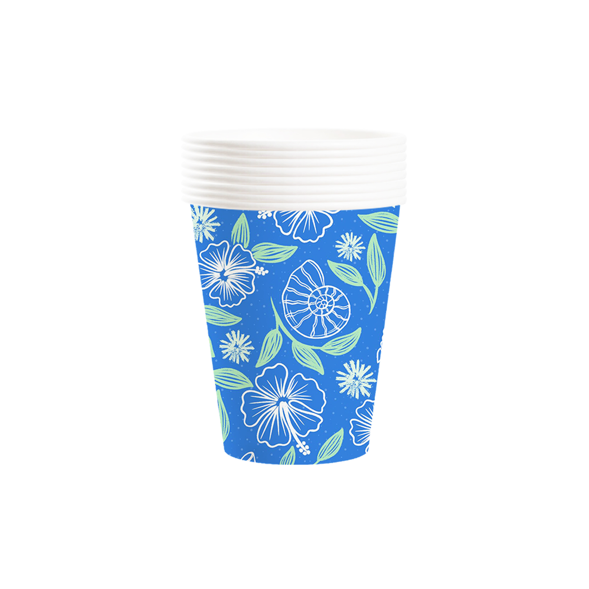 American Independence Day Theme Blue Background with Flower 9oz Cup