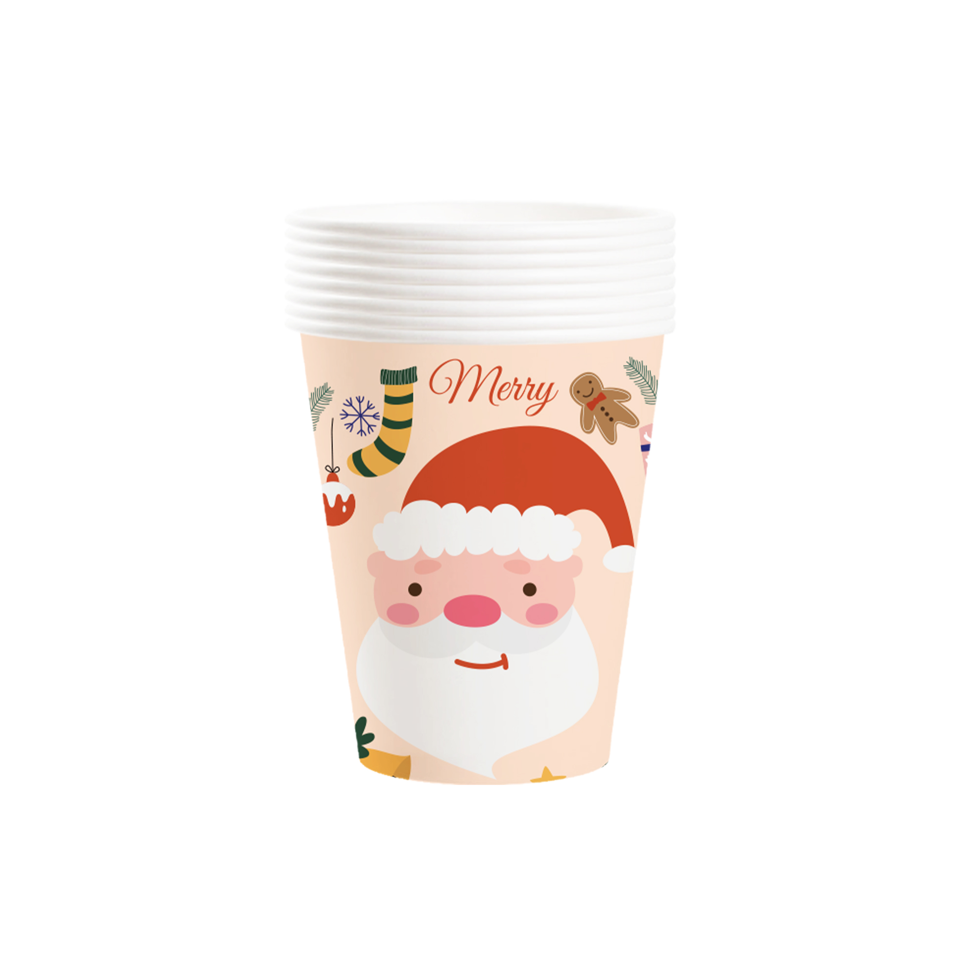 Christmas Theme Orange Father Christmas 9oz Cup