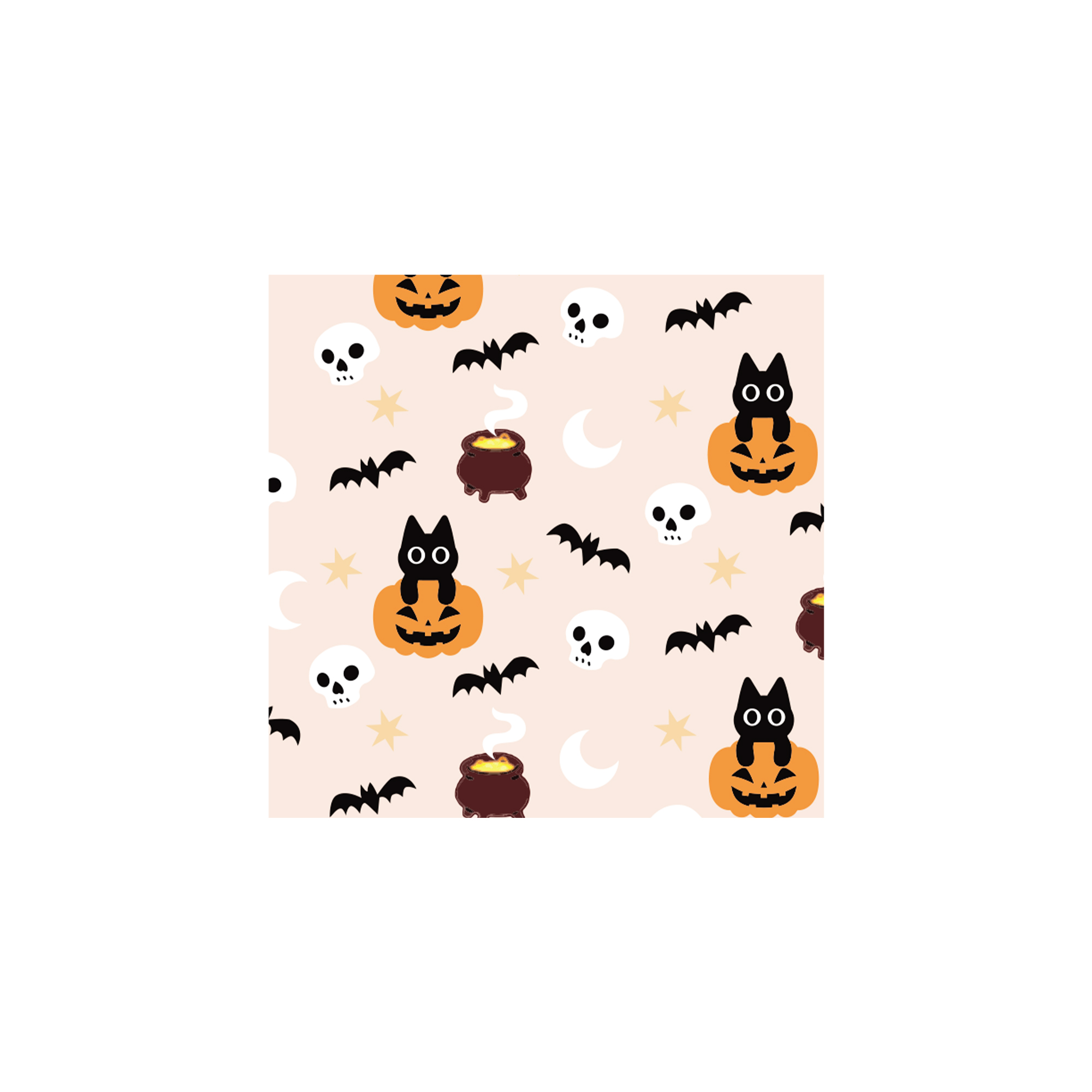 Halloween theme Pumpkin and Bat Napkin